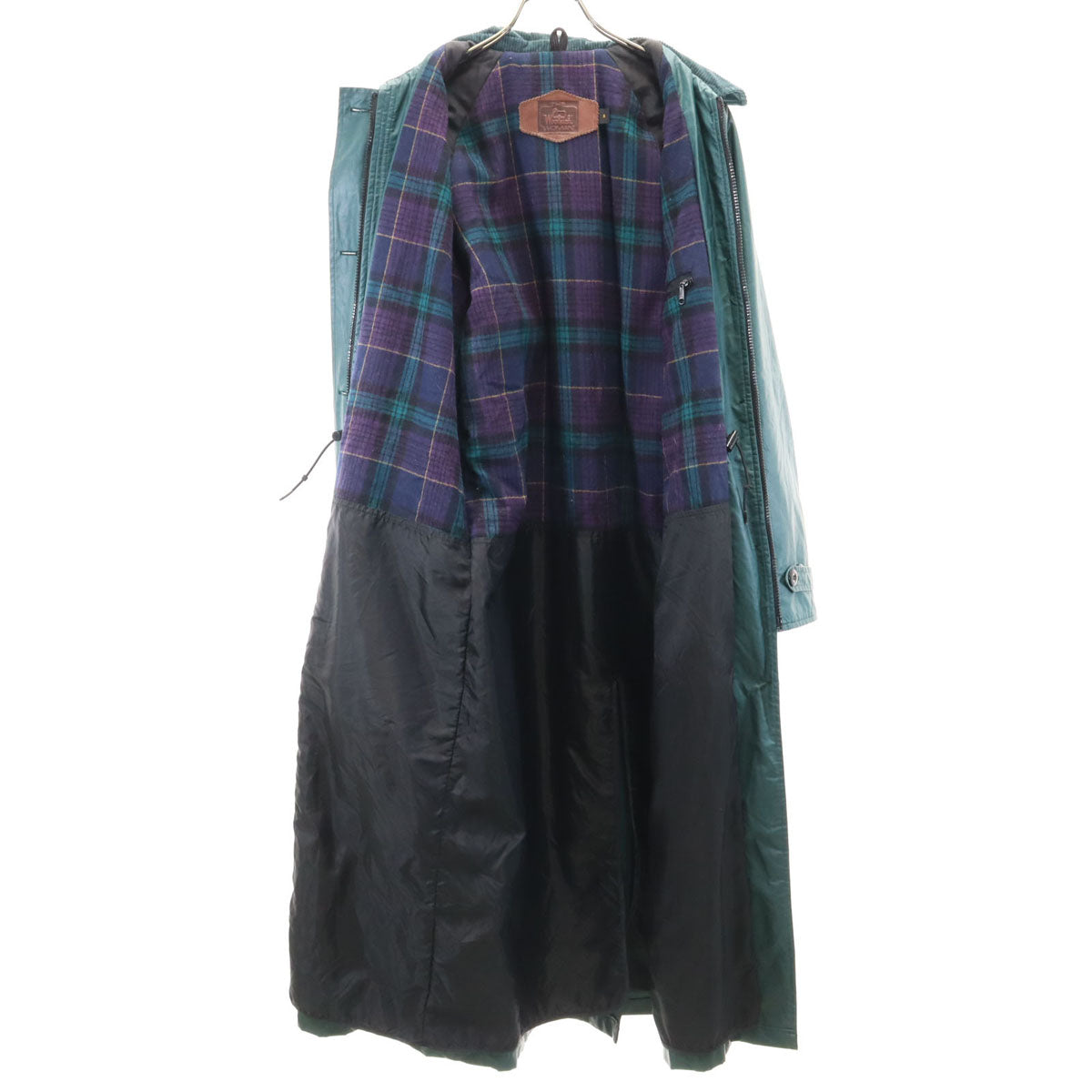 WOOLRICH ウールリッチ 80s USA製 ナイロン ヴィンテージ ロングコート S グリーン系 レディース