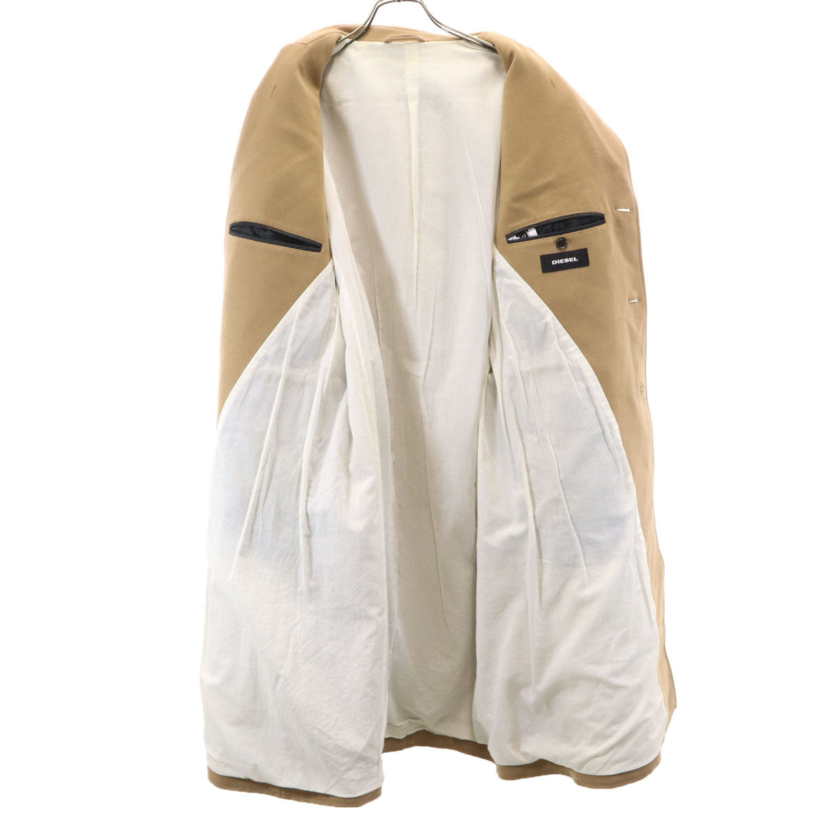 DIESEL ディーゼル チェスターコート 48 ベージュ系 メンズ
