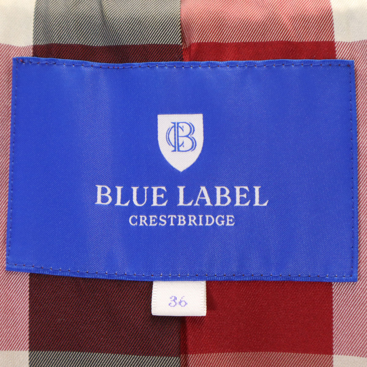 BLUE LABEL CRESTBRIDGE ブルーレーベルクレストブリッジ 丸襟 ウールコート 36 ベージュ系 三陽商会 レディース