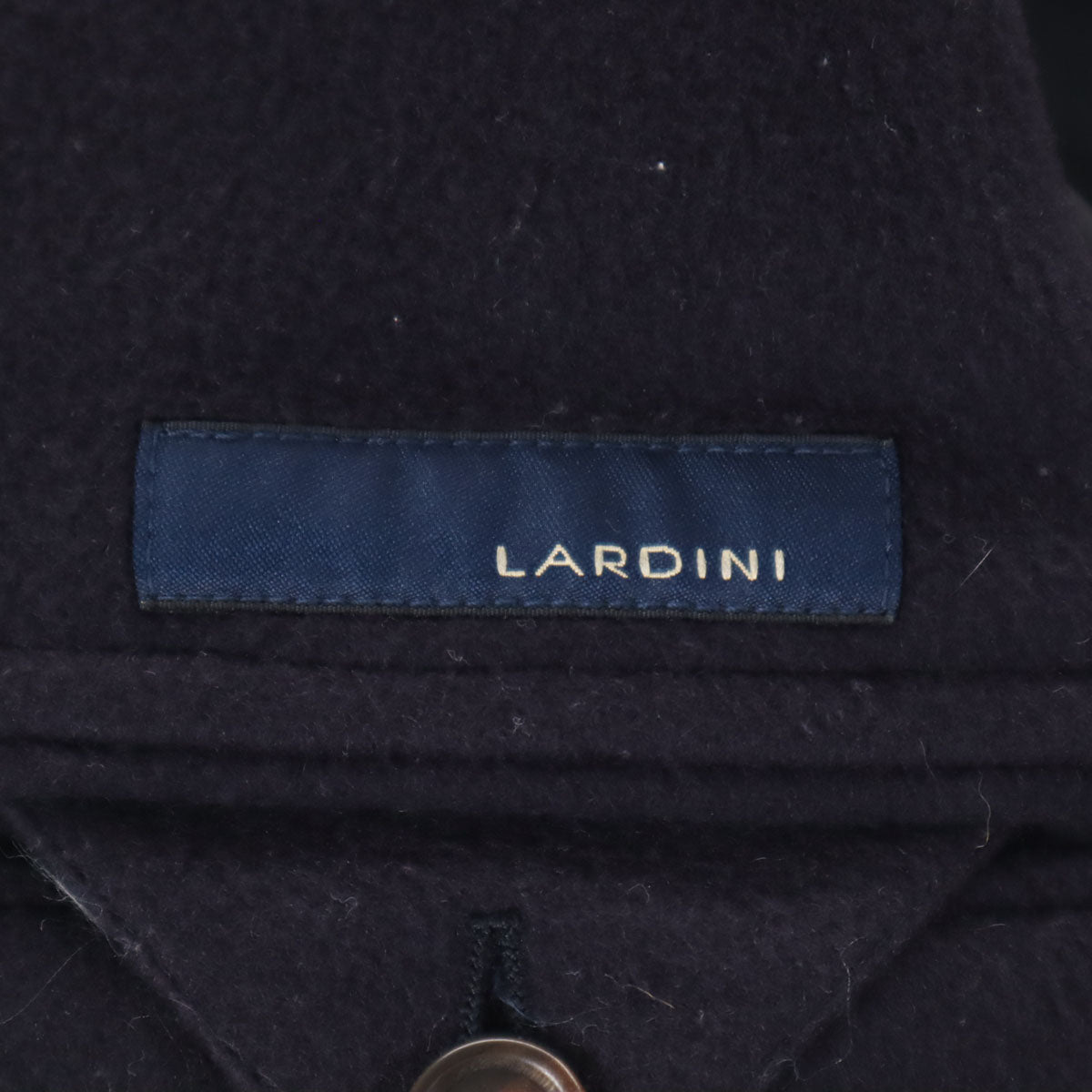 LARDINI ラルディーニ イタリア製 ウール チェスターコート 44 ネイビー メンズ