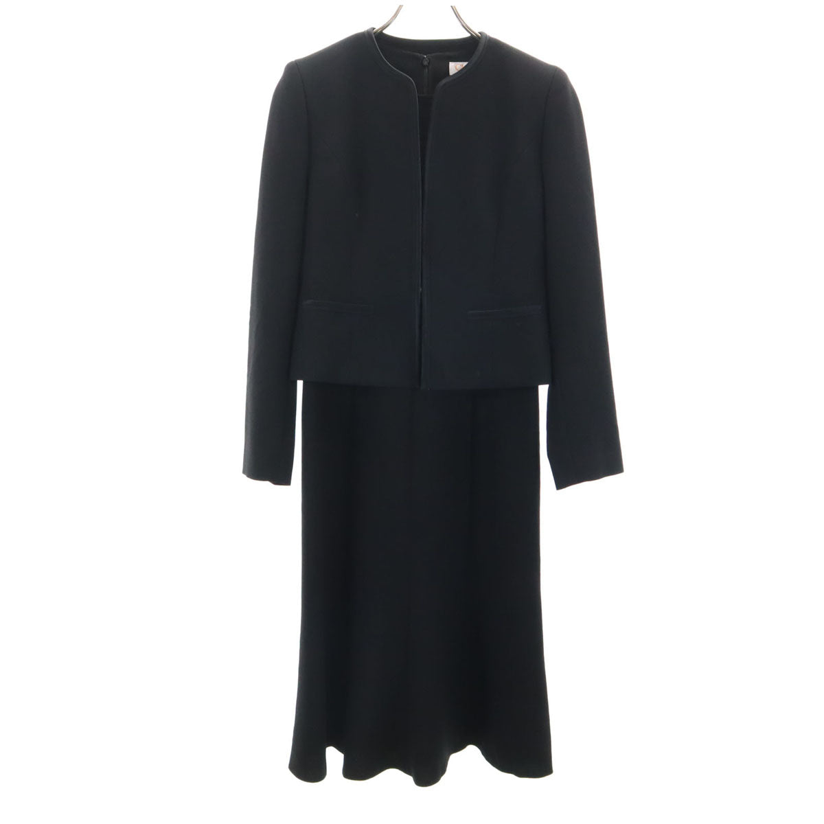 美品 Chloe クロエ 日本製 長袖 フォーマル アンサンブル 7AR ブラック ワンピース レディース