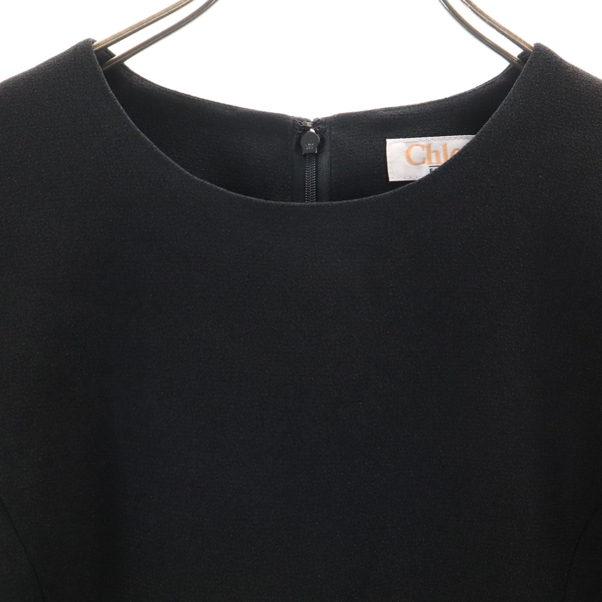美品 Chloe クロエ 日本製 長袖 フォーマル アンサンブル 7AR ブラック ワンピース レディース
