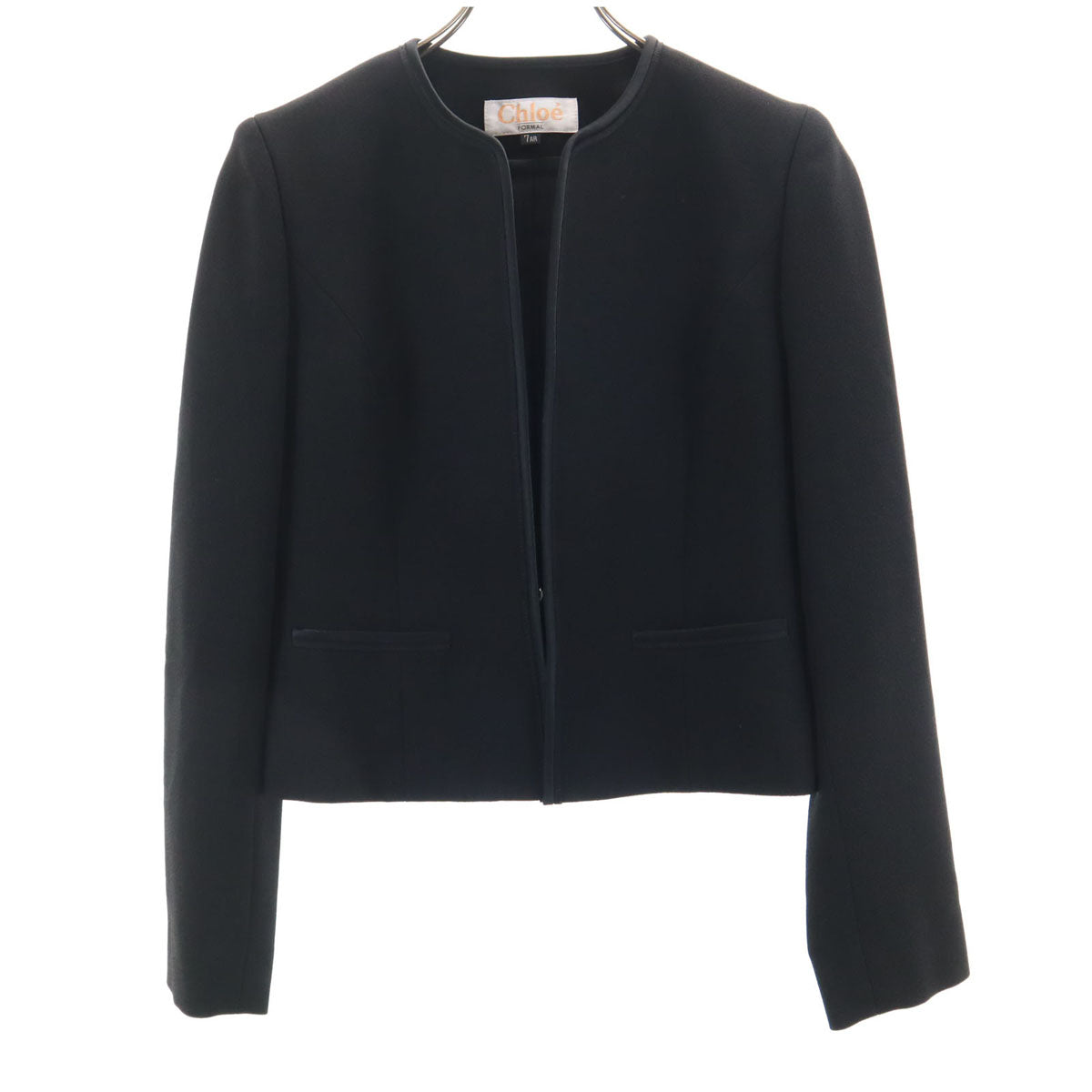 美品 Chloe クロエ 日本製 長袖 フォーマル アンサンブル 7AR ブラック ワンピース レディース