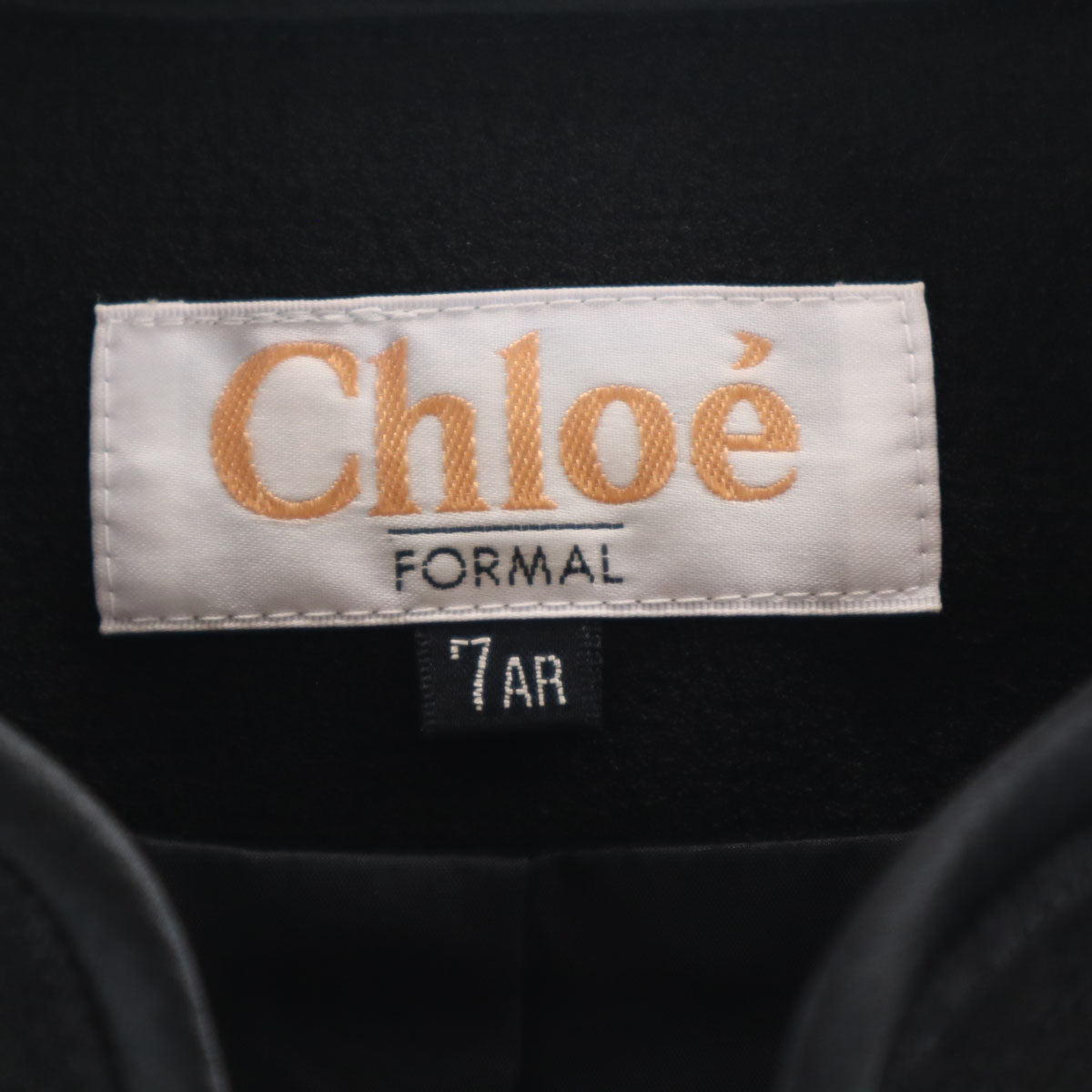 美品 Chloe クロエ 日本製 長袖 フォーマル アンサンブル 7AR ブラック ワンピース レディース