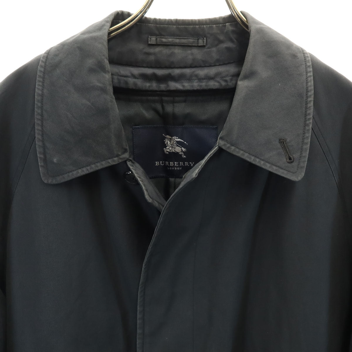 BURBERRY LONDON バーバリーロンドン ステンカラーコート 90-165-4 ブラック系 ベストライナー付き メンズ