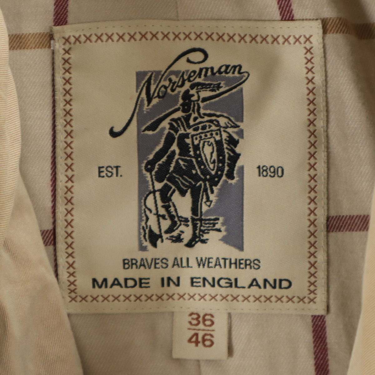 Norseman イングランド製 トレンチコート 36/46 ベージュ メンズ