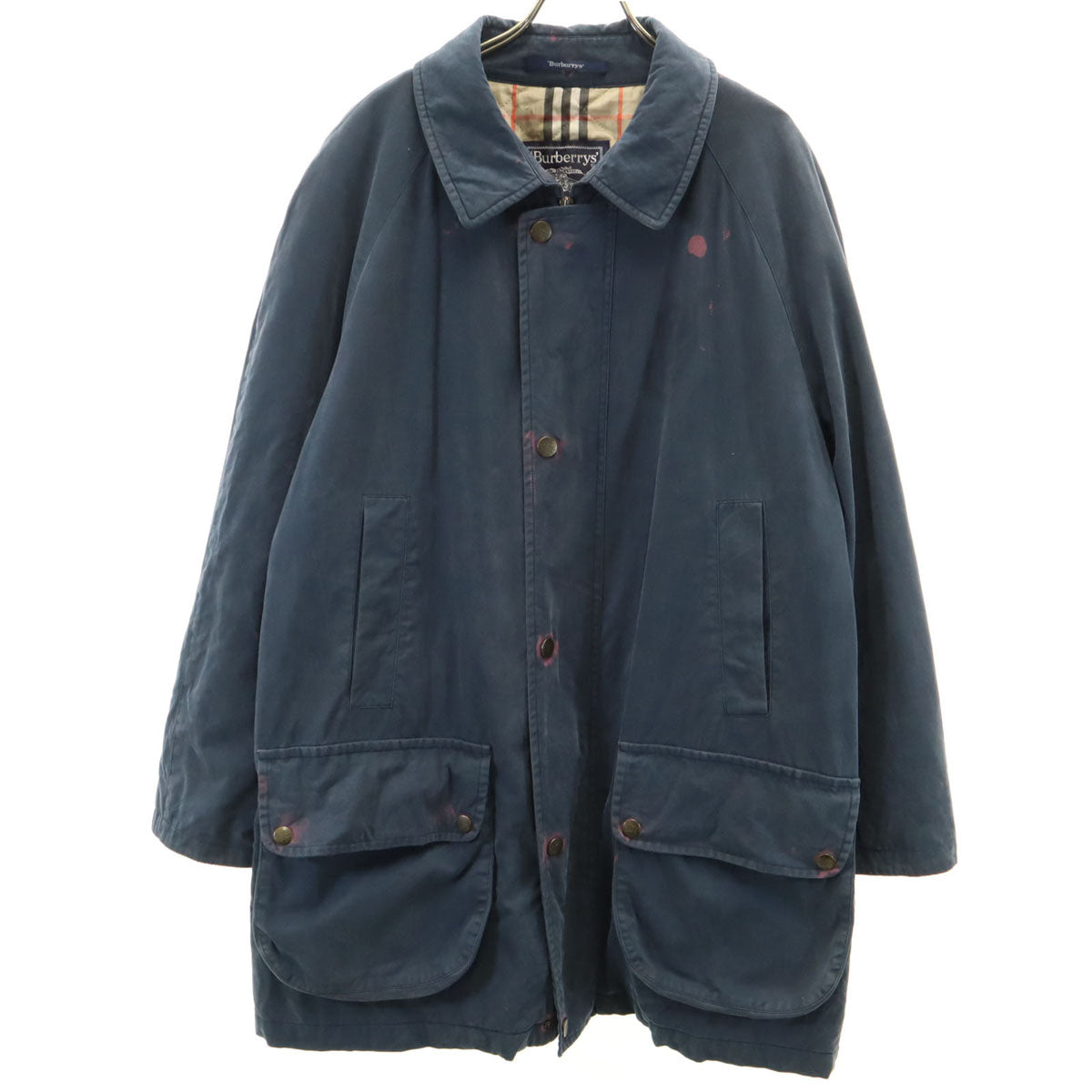Burberrys バーバリーズ 90s オールド ステンカラーコート ネイビー系 メンズ