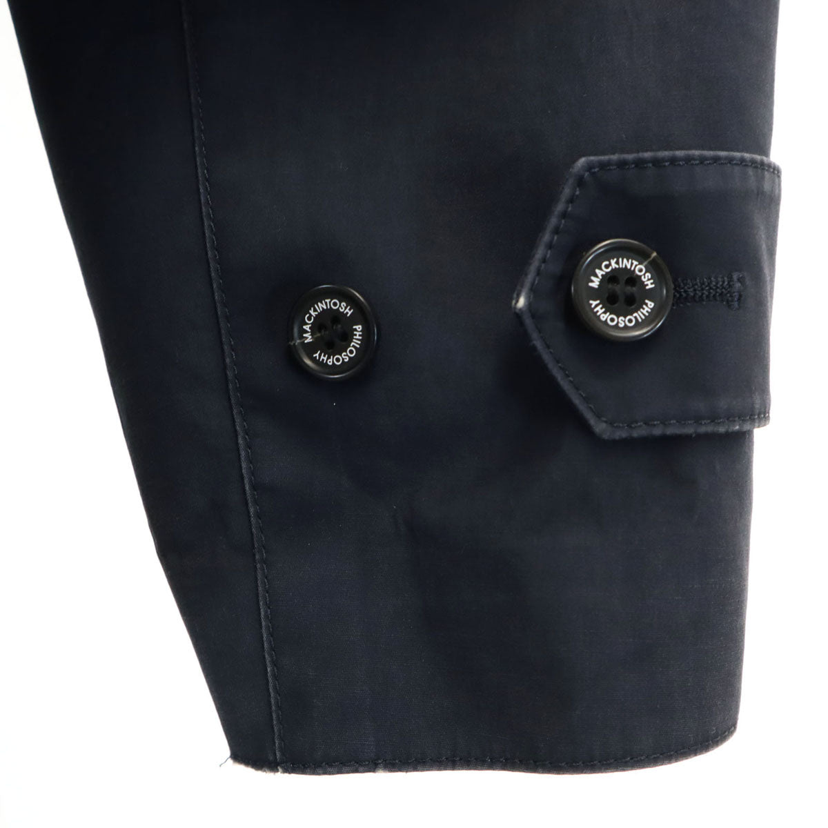 MACKINTOSH PHILOSOPHY マッキントッシュフィロソフィー 日本製 ステンカラーコート 36 ネイビー系 ライナー 三陽商会 メンズ