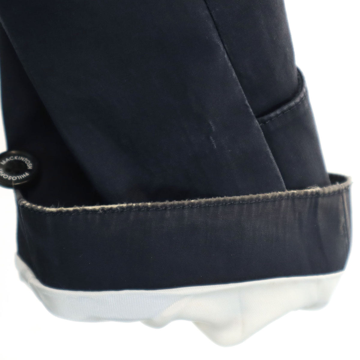 MACKINTOSH PHILOSOPHY マッキントッシュフィロソフィー 日本製 ステンカラーコート 36 ネイビー系 ライナー 三陽商会 メンズ