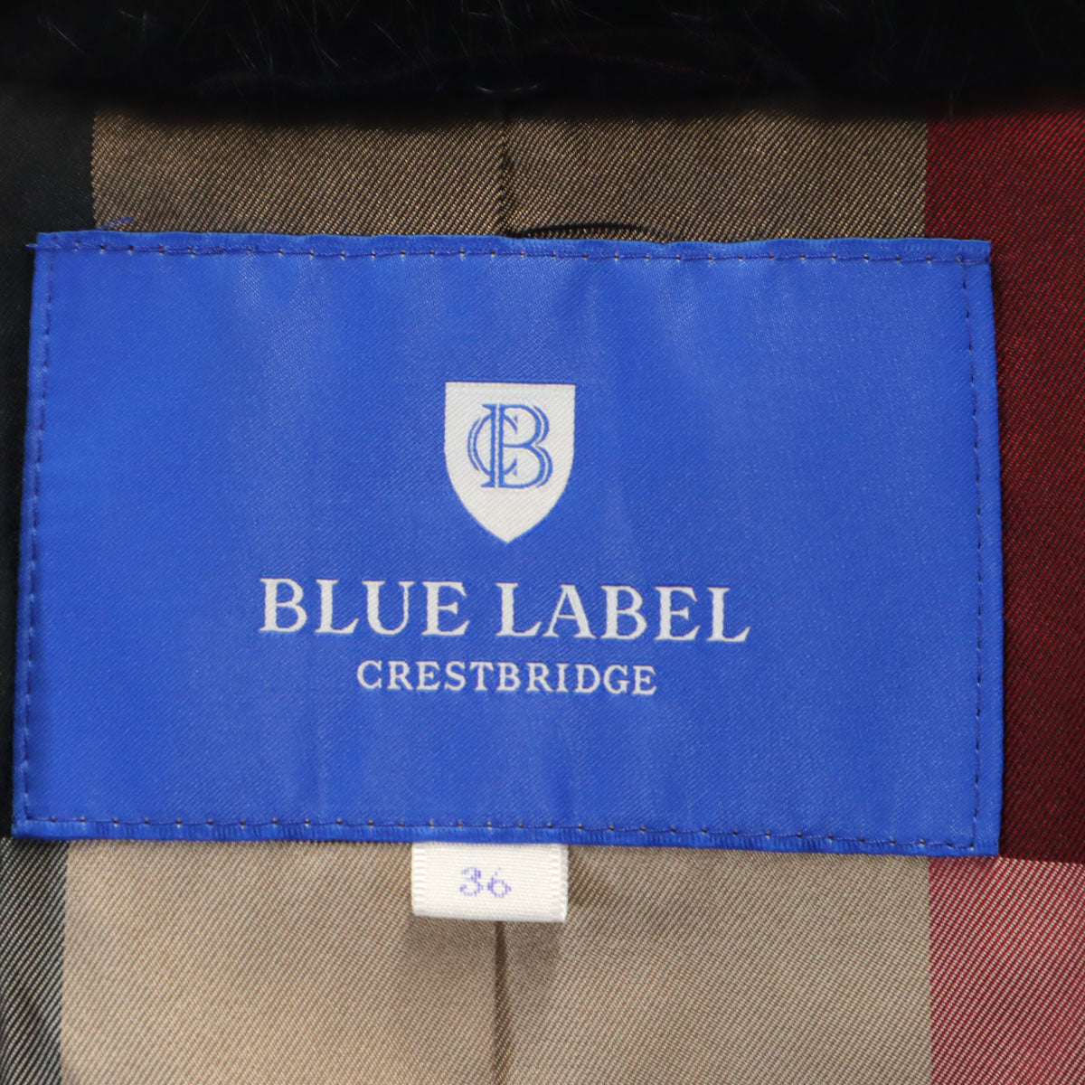 BLUE LABEL CRESTBRIDGE ブルーレーベルクレストブリッジ ウールブレンド コート 36 ブラック系 三陽商会 レディース