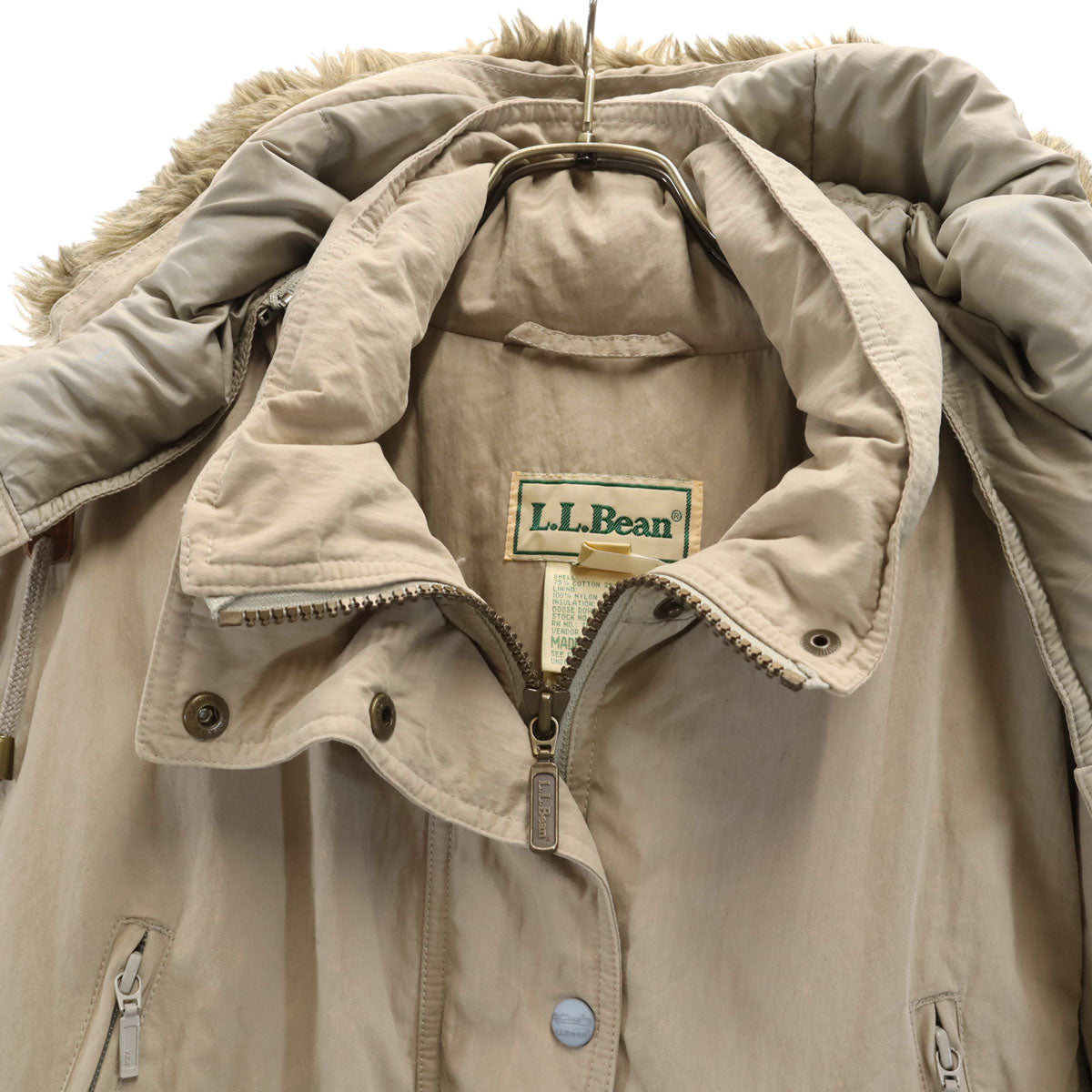L.L.Bean エルエルビーン 90s オールド ダウンコート M ベージュ アウトドア レディース