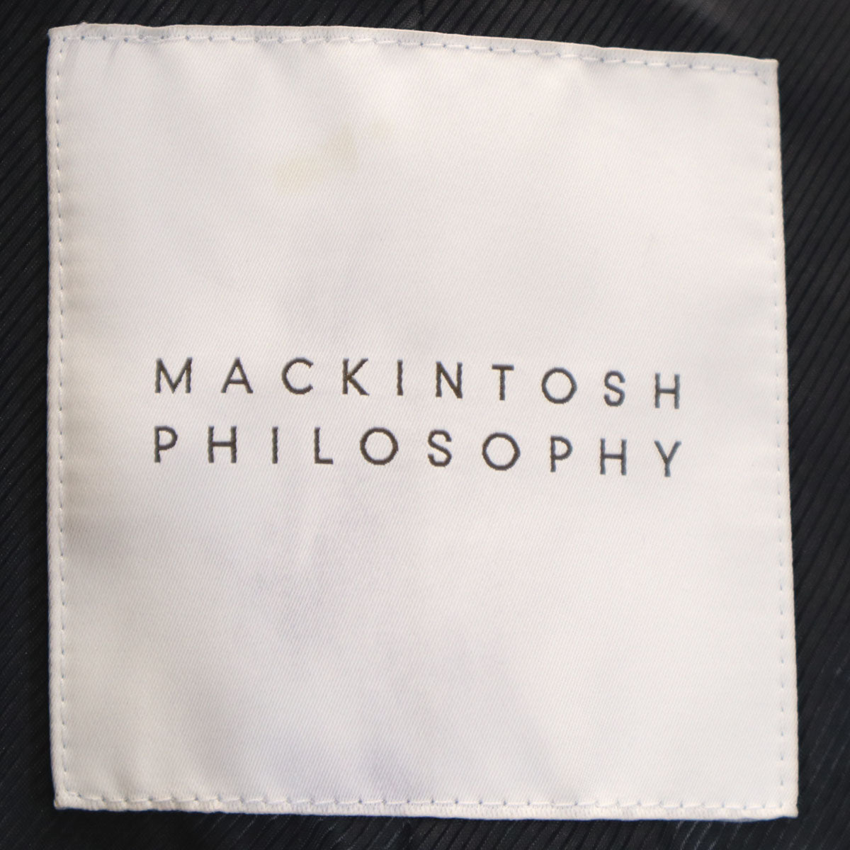 美品 MACKINTOSH PHILOSOPHY マッキントッシュフィロソフィー ステンカラーコート 38 チャコールグレー メンズ
