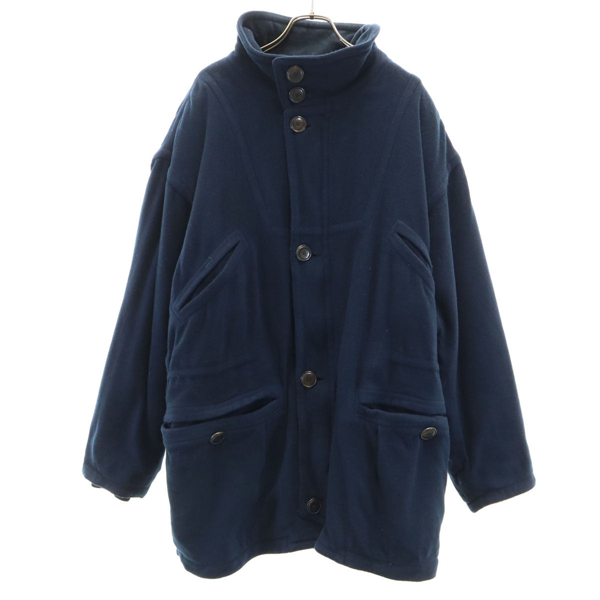 BOSS HUGO BOSS ボスヒューゴボス イタリア製 カシミヤブレンド コート 50 ネイビー メンズ