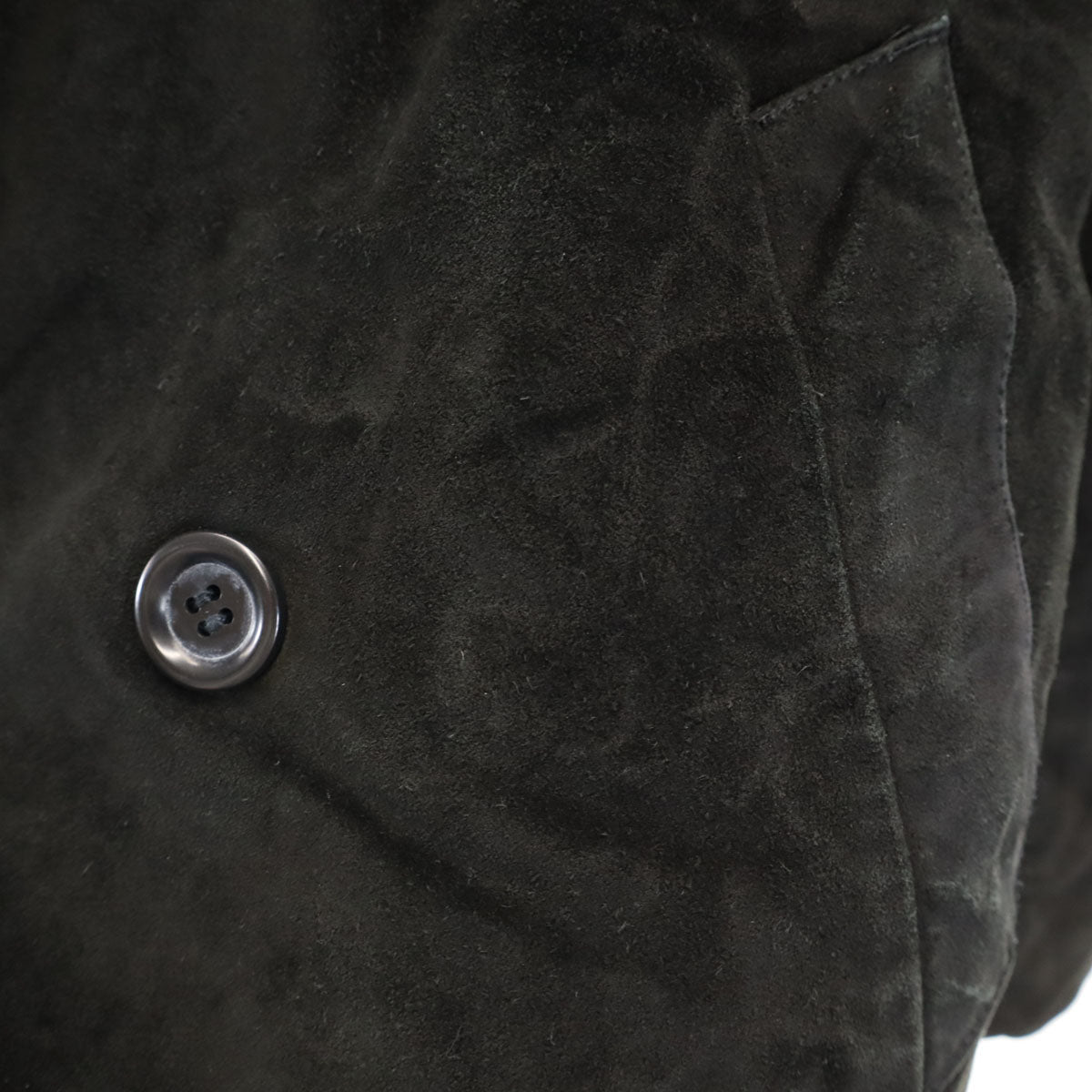 A.P.C. アーペーセー フランス製 牛革 スエード レザーコート S ブラック 裏キルティング メンズ
