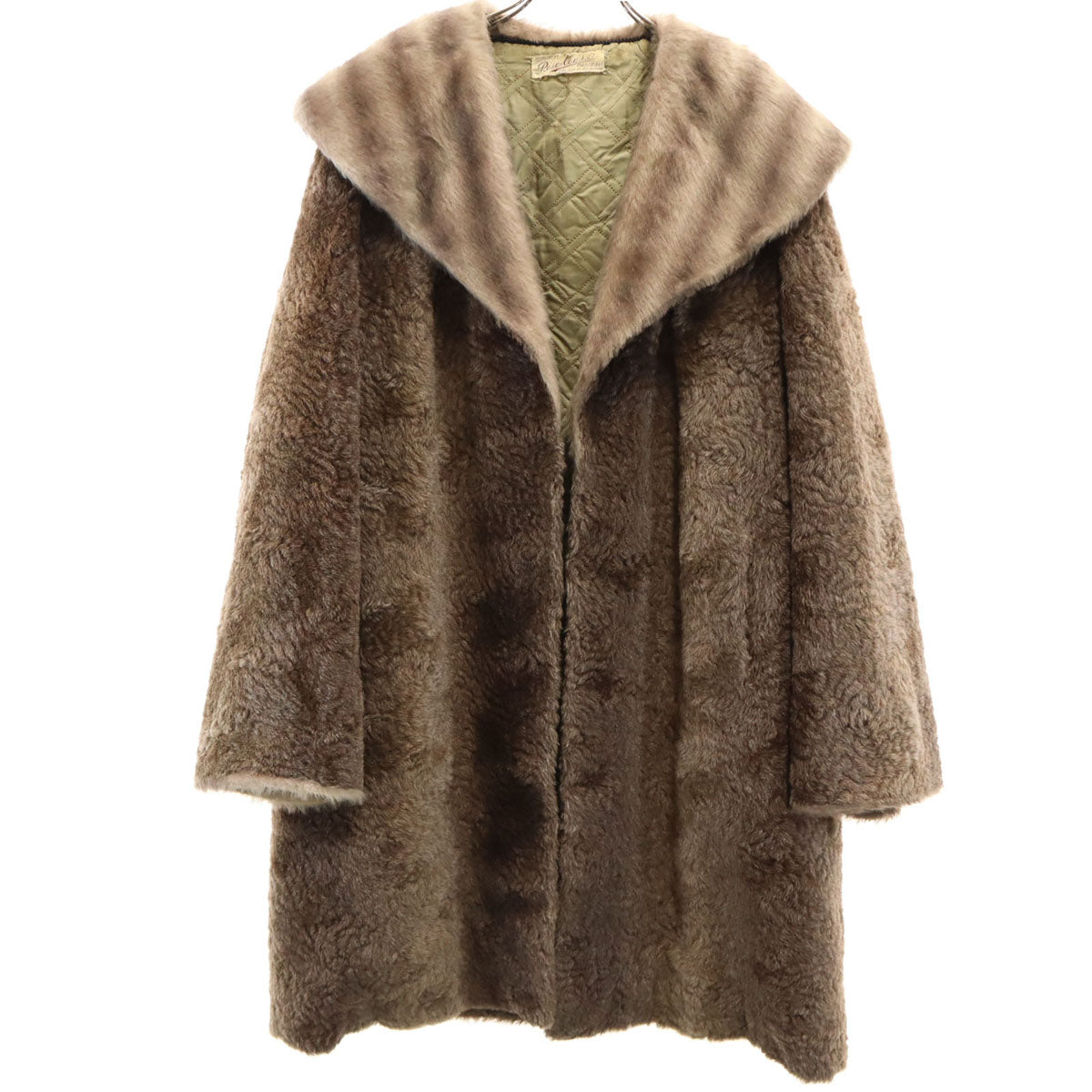 ROSE COUTURE ローズ クチュール 60s 70s ヴィンテージ フェイク ファーコート ブラウン レディース