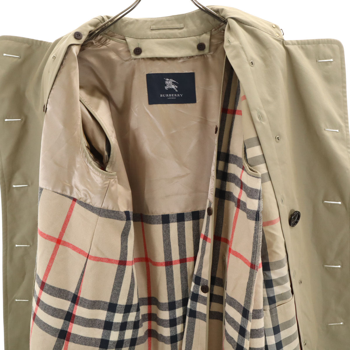 BURBERRY LONDON バーバリーロンドン 日本製 トレンチコート M グレージュ ベストライナー付き 三陽商会 メンズ