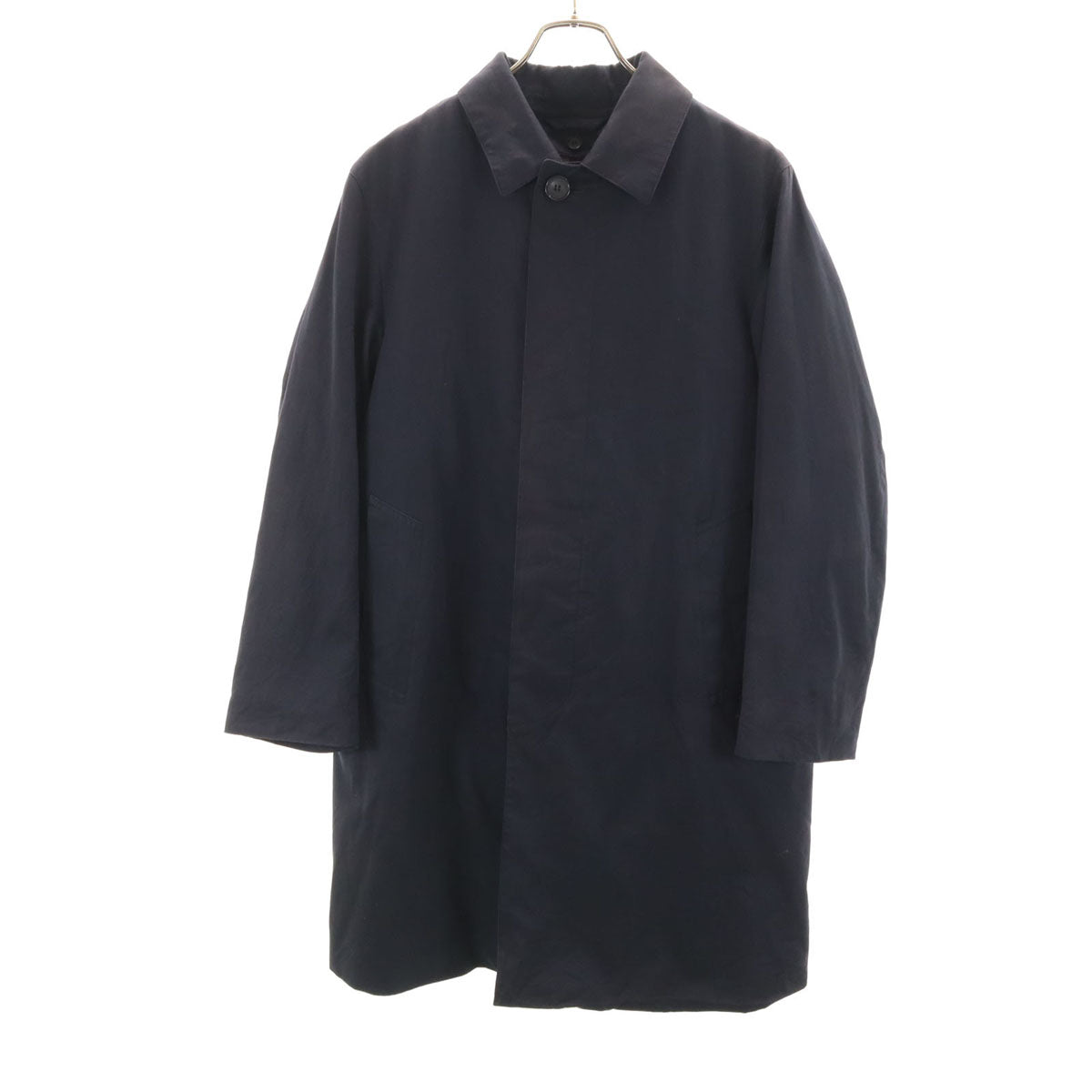 MACKINTOSH LONDON マッキントッシュロンドン ステンカラーコート 38 ネイビー ベストライナー付き メンズ