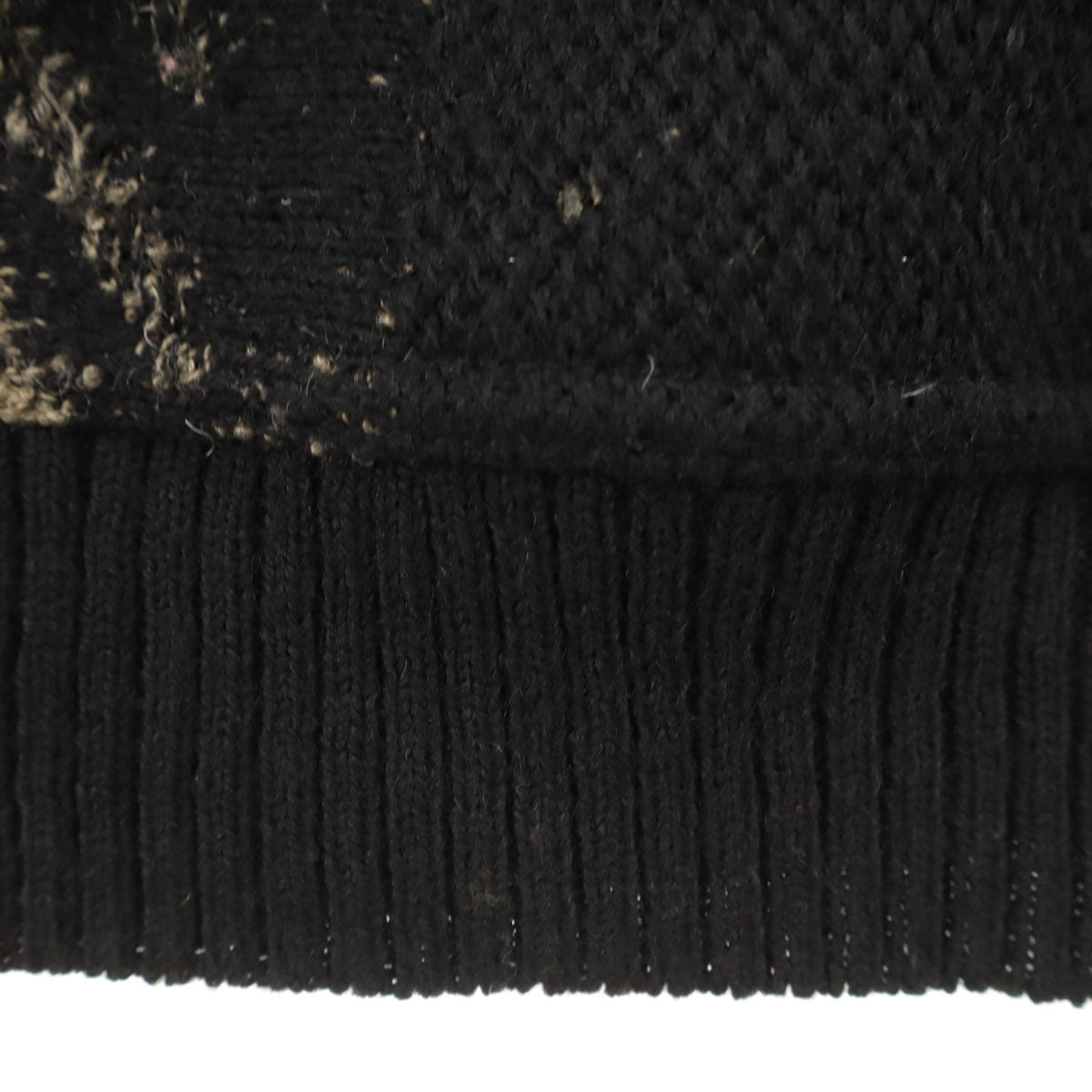 ALEXANDER LLOYD アレクサンダーロイド 90s イタリア製 オールド 総柄 長袖 セーター 2XLT ブラック ニット ビッグサイズ メンズ