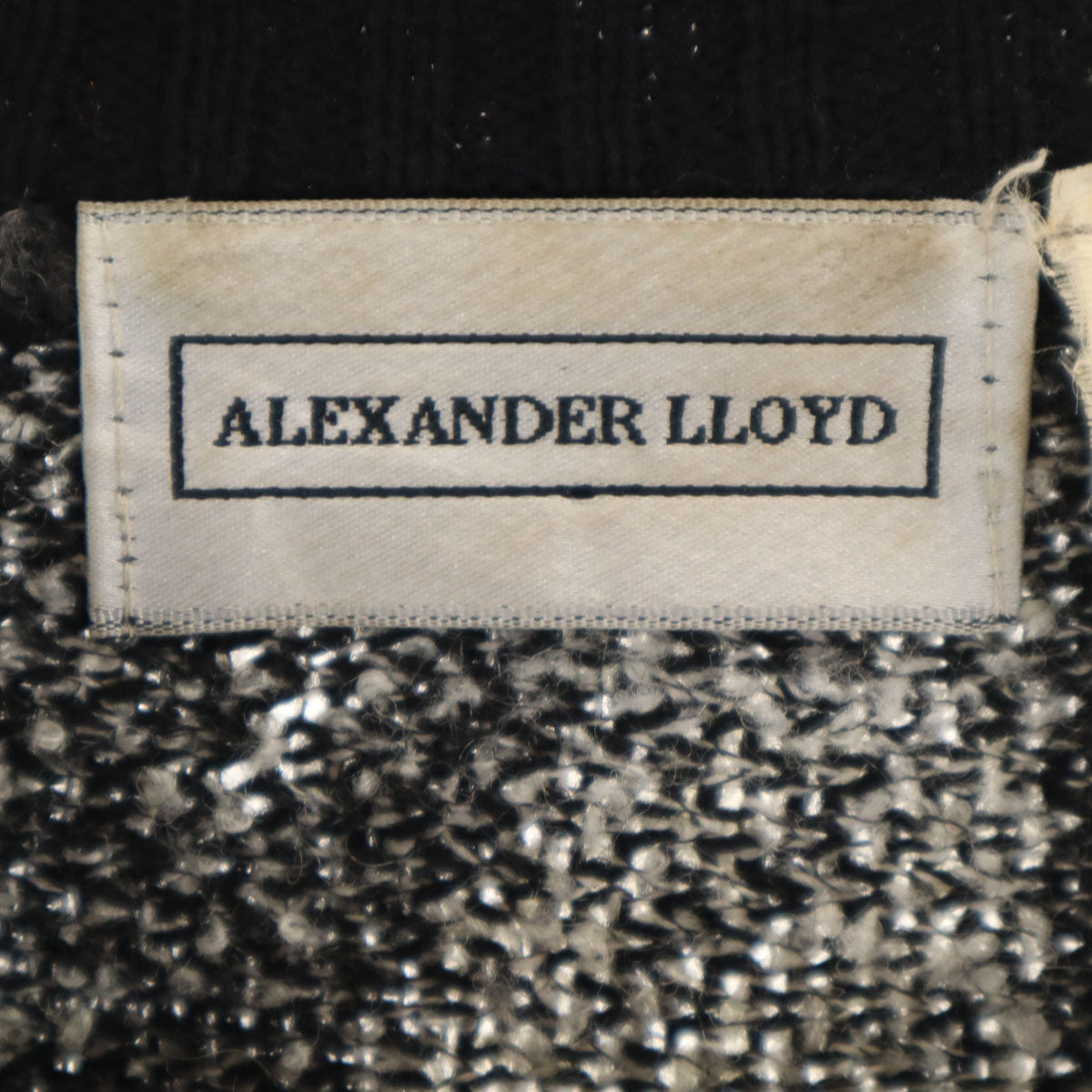 ALEXANDER LLOYD アレクサンダーロイド 90s イタリア製 オールド 総柄 長袖 セーター 2XLT ブラック ニット ビッグサイズ メンズ