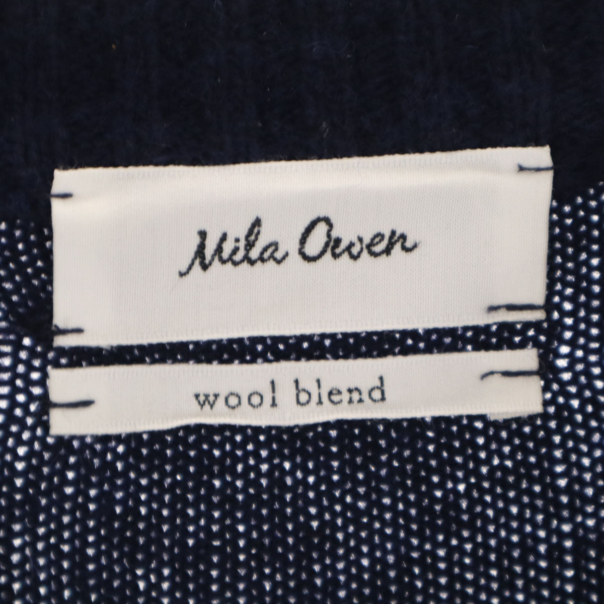 Mila Owen ミラオーウェン 長袖 ニット ロングワンピース F ネイビー レディース