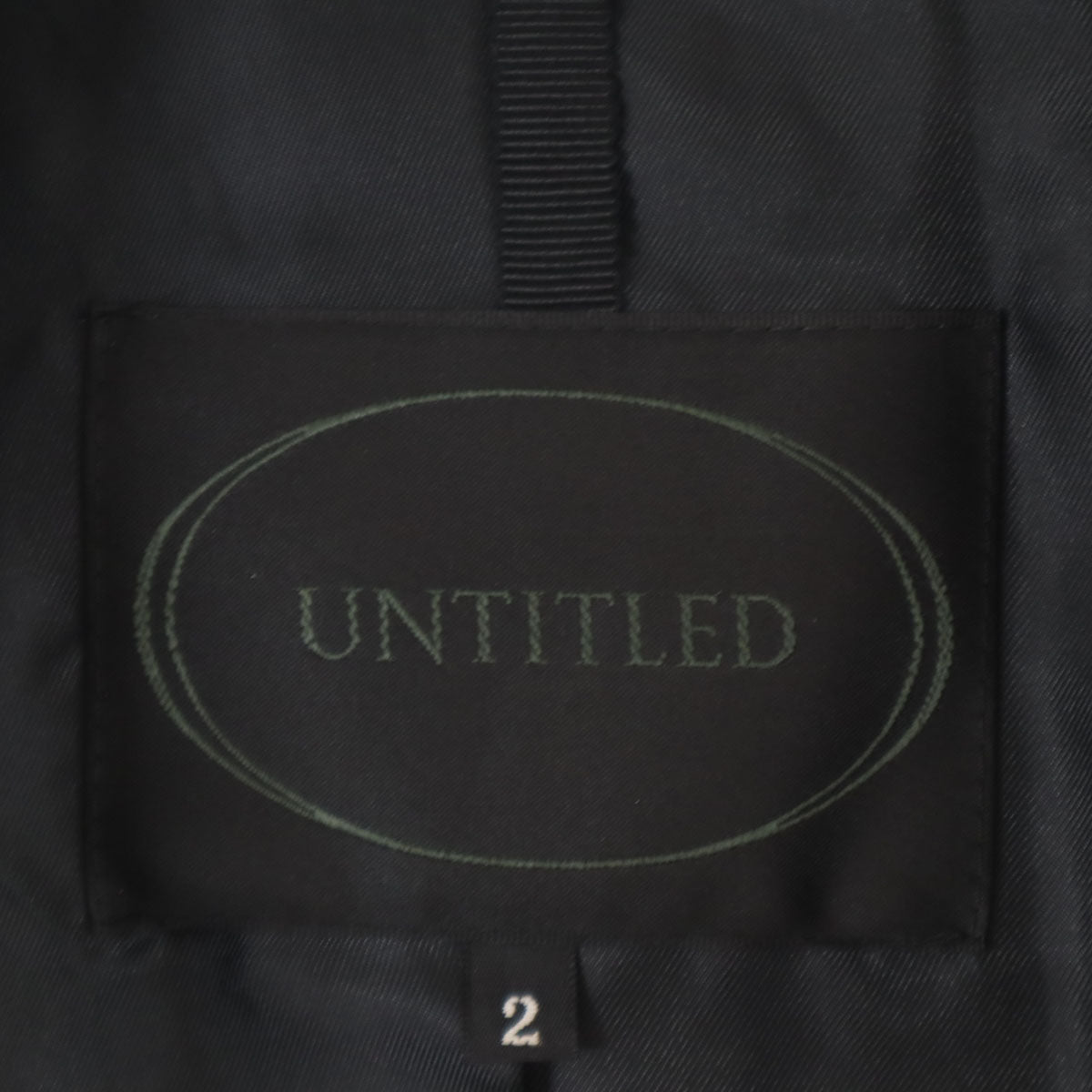 UNTITLED アンタイトル 中綿コート 2 チャコールブラック レディース