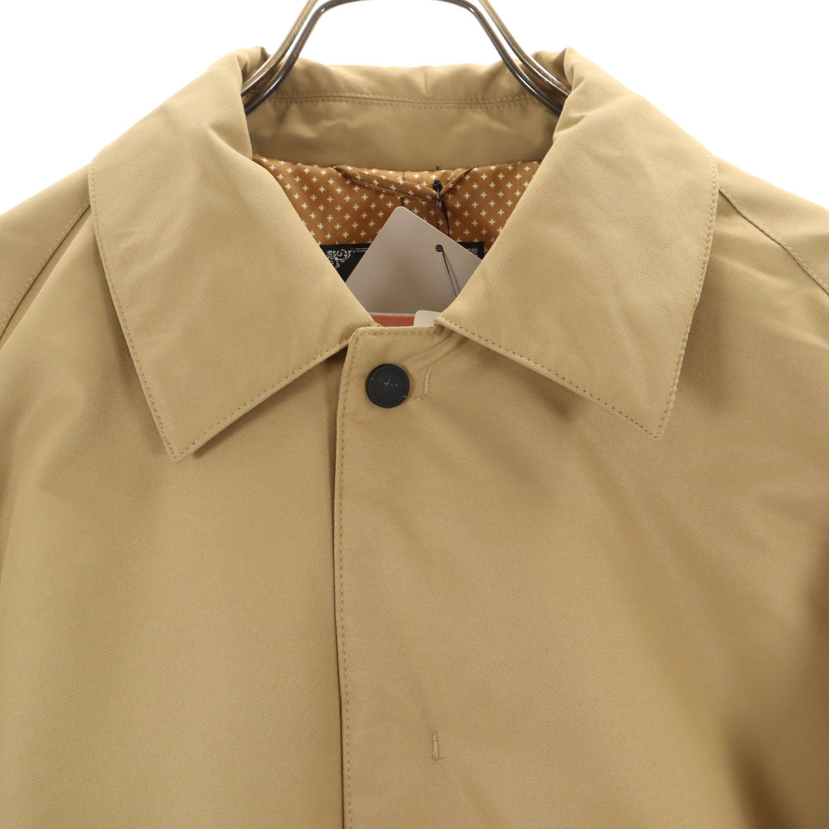 未使用 nano universe ナノユニバース HEATES 機能中綿 ステンカラーコート S ベージュ メンズ