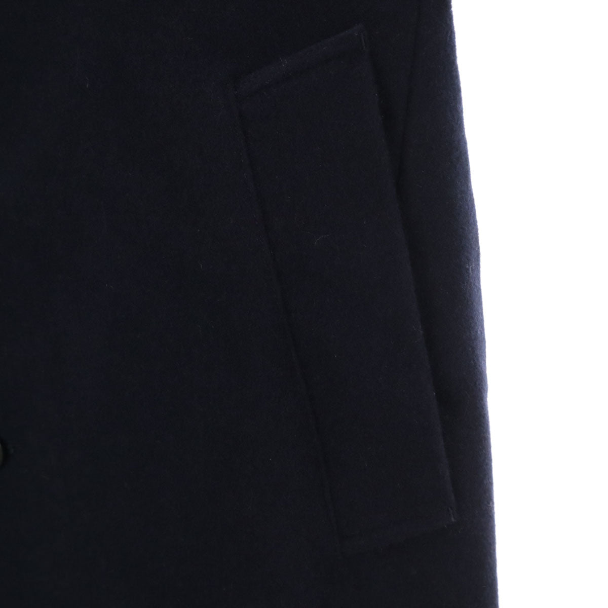 未使用 nano universe ナノユニバース メルトン ステンカラーコート S ネイビー メンズ