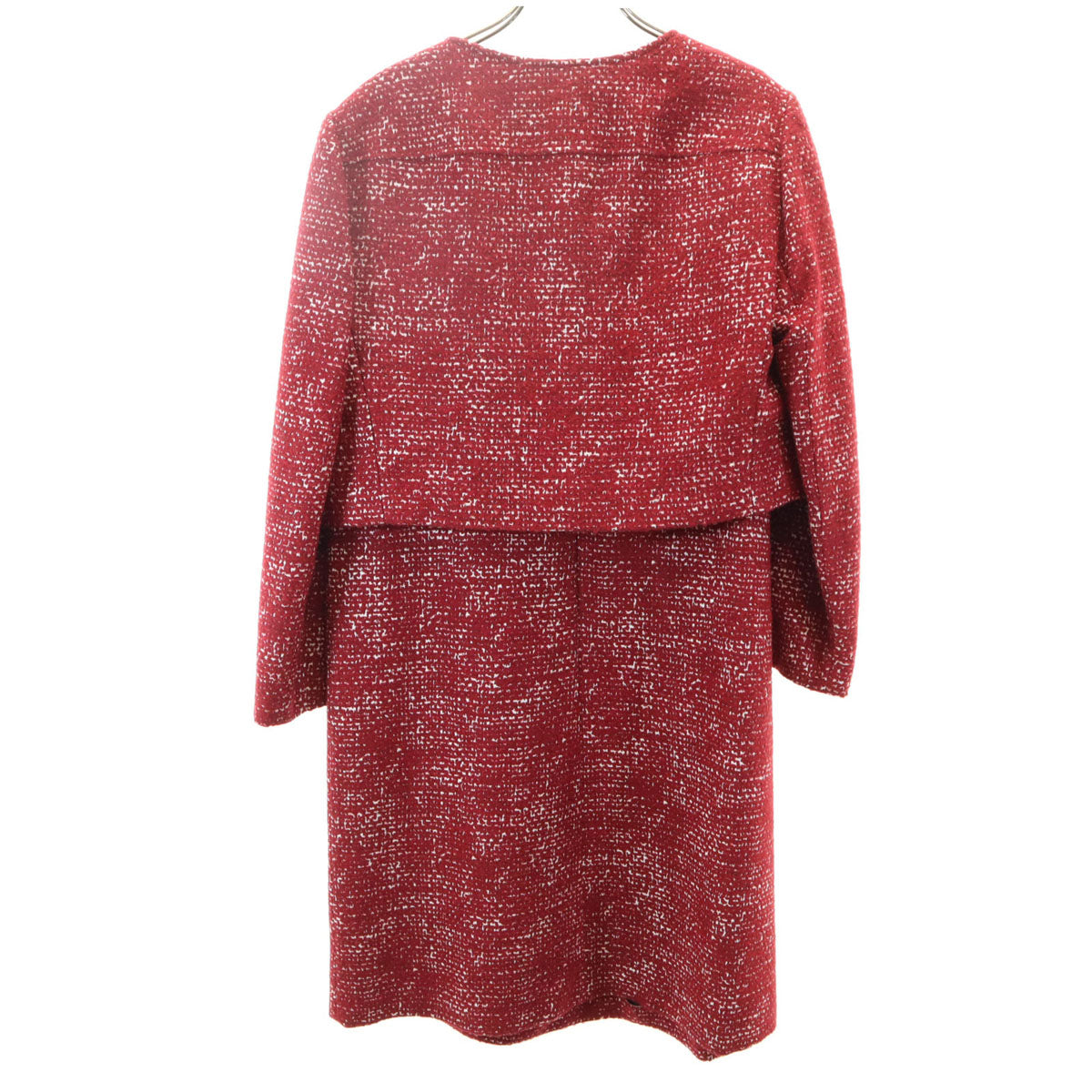 美品 PAULE KA ポールカ ノースリーブ ワンピース 38 レッド セット レディース