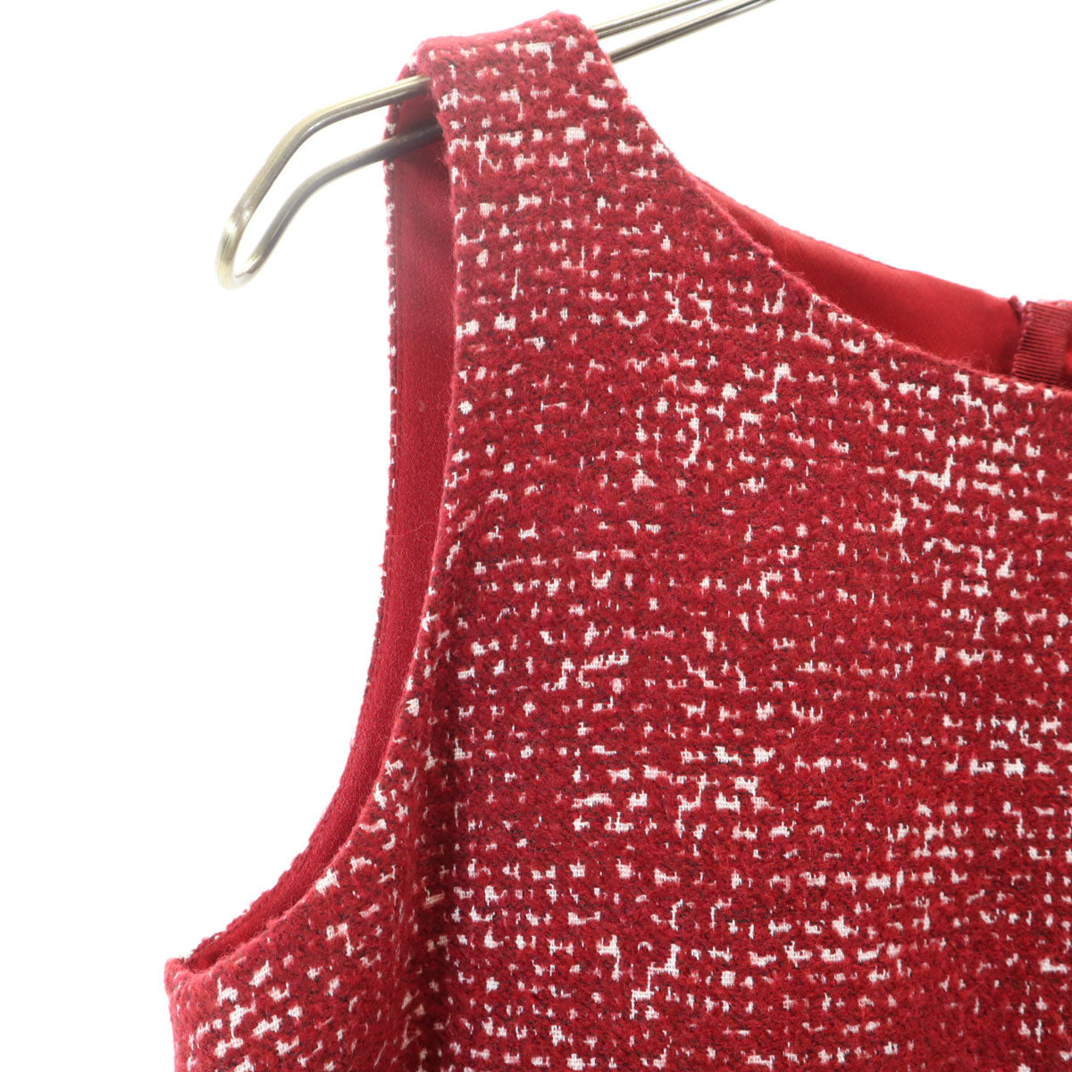 美品 PAULE KA ポールカ ノースリーブ ワンピース 38 レッド セット レディース