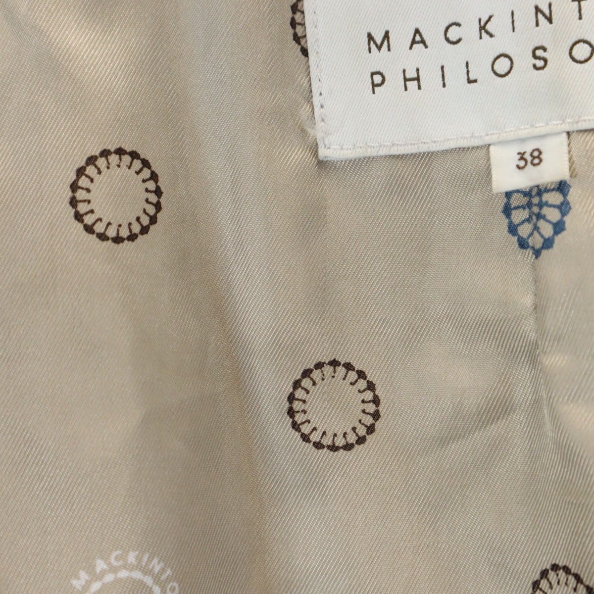 MACKINTOSH PHILOSOPHY マッキントッシュフィロソフィー トレンチコート 38 ベージュ ベストライナー付き メンズ