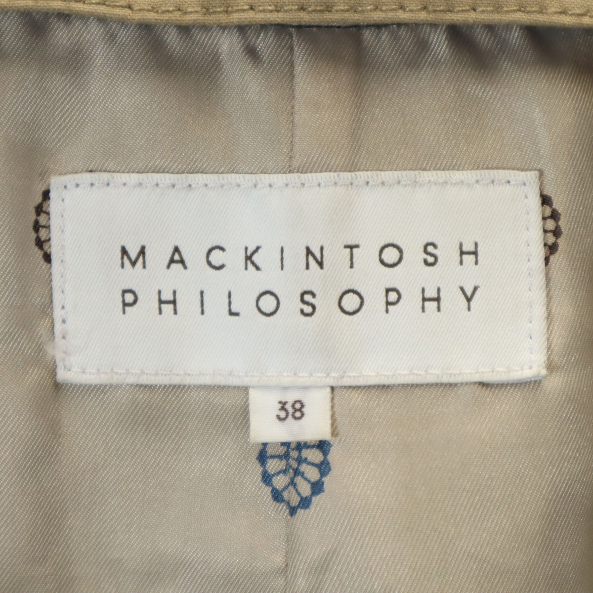 MACKINTOSH PHILOSOPHY マッキントッシュフィロソフィー トレンチコート 38 ベージュ ベストライナー付き メンズ