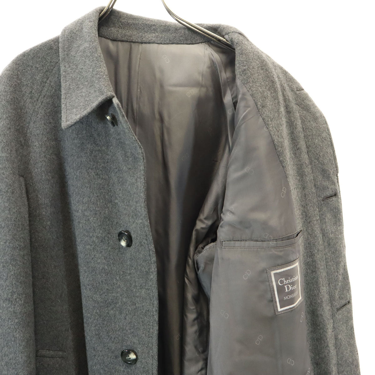 Christian Dior MONSIEUR クリスチャンディオール ムッシュ 90s オールド ステンカラーコート M グレー メンズ