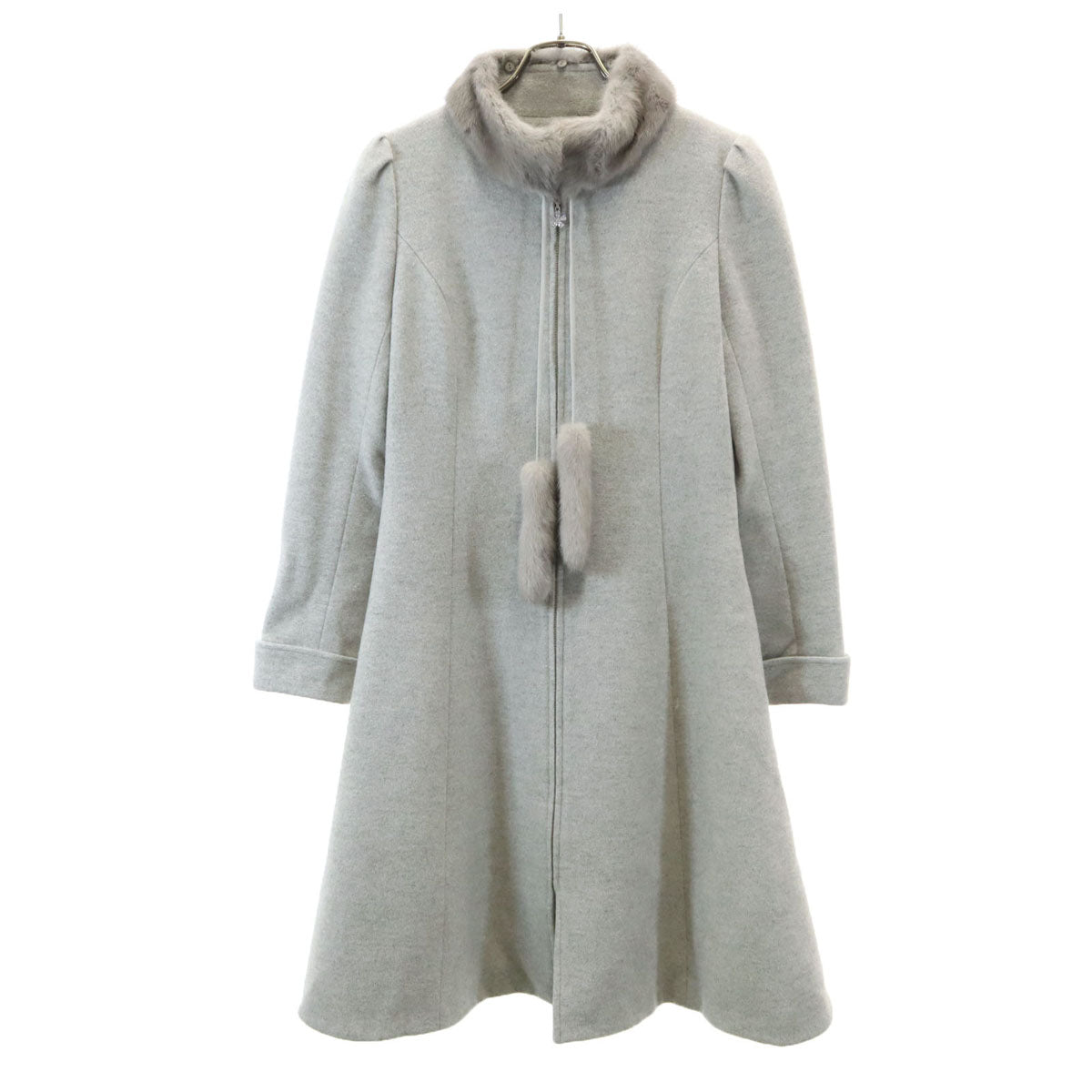 Rene ルネ 日本製 ウールコート 36 ライトグレー レディース