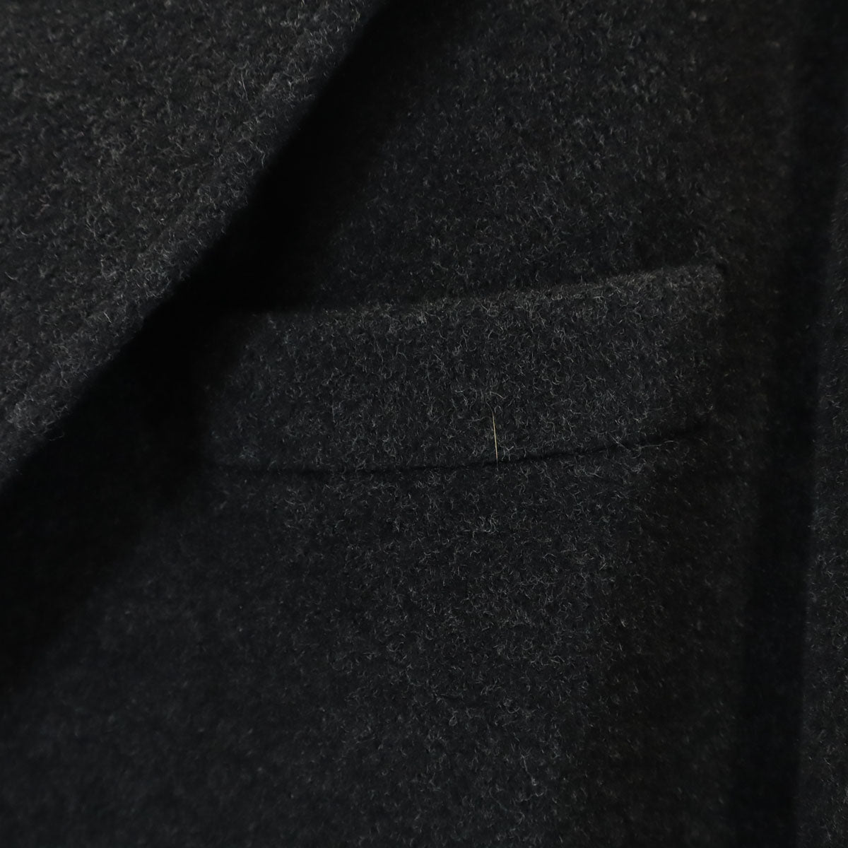 agnes b. homme アニエスベーオム フランス製 メルトン チェスターコート 3 チャコールグレー メンズ