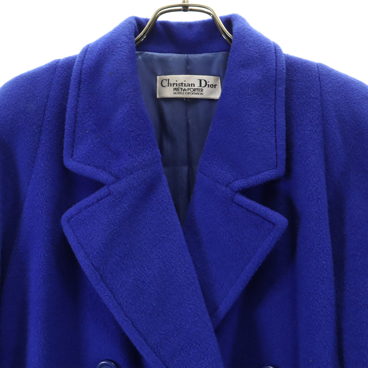 Christian Dior PRET-A-PORTER クリスチャンディオール プレタポルテ 90s オールド ダブルブレスト ウールコート ブルー系 メンズ