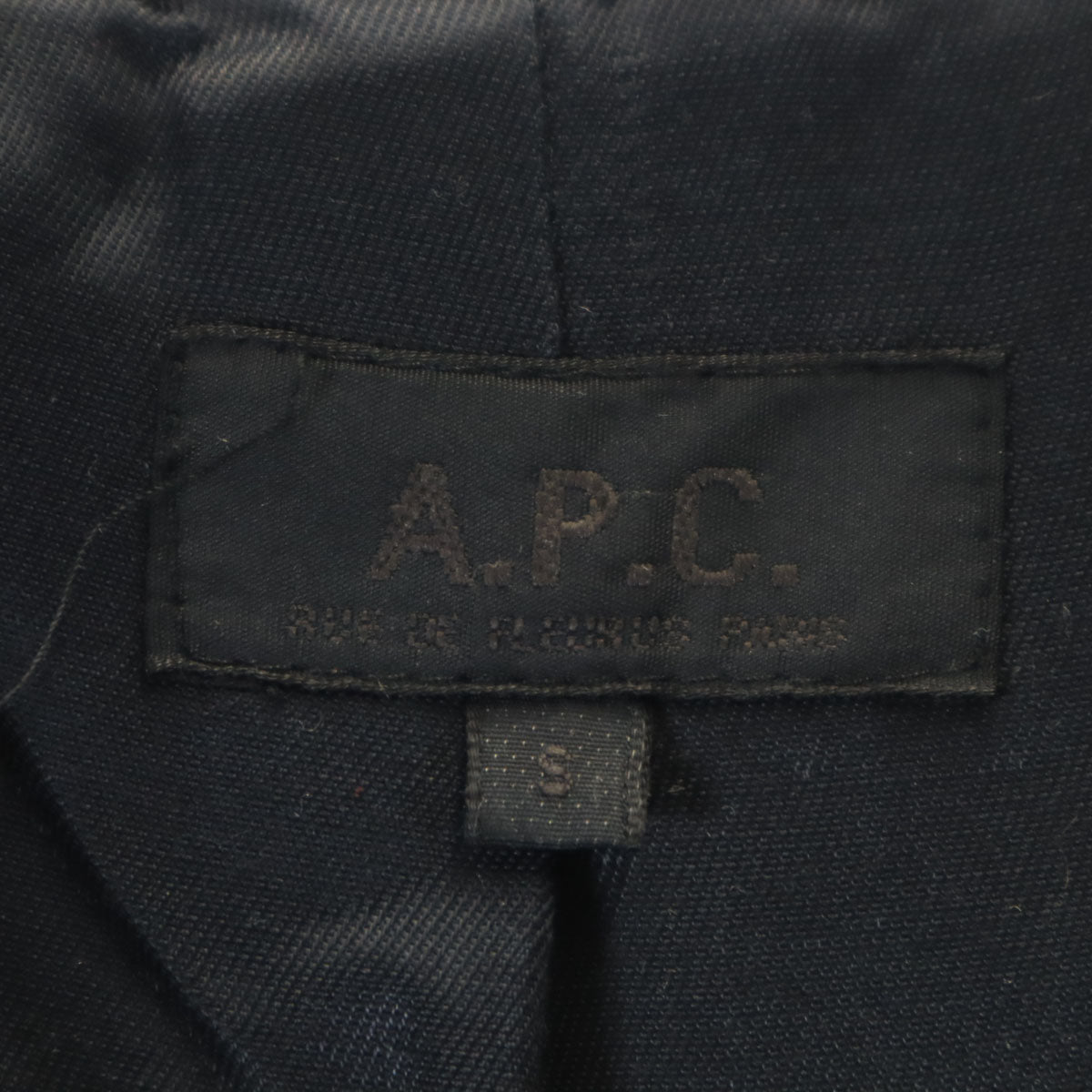 A.P.C. アーペーセー フランス製 フーデッド ウールコート S ブラック メンズ