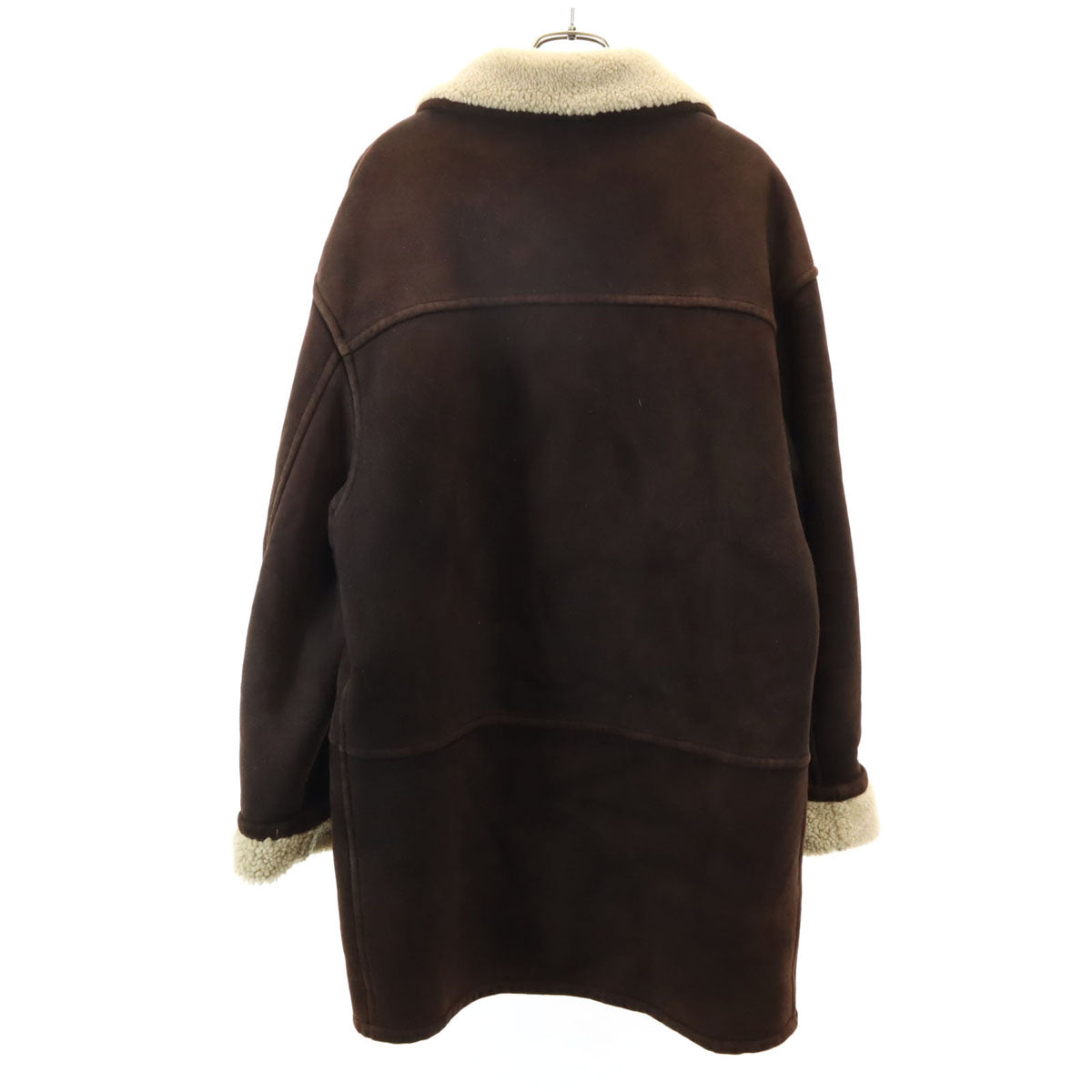 LANVIN ランバン 80s 90s ベルギー製 オールド 羊革 シープスキン ムートンコート 50 ブラウン 毛皮 メンズ