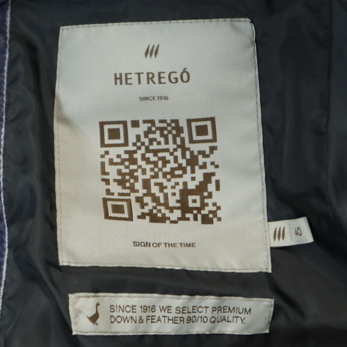 HETREGO エトレゴ ダウンコート 40 チャコール フォックスファー付き レディース