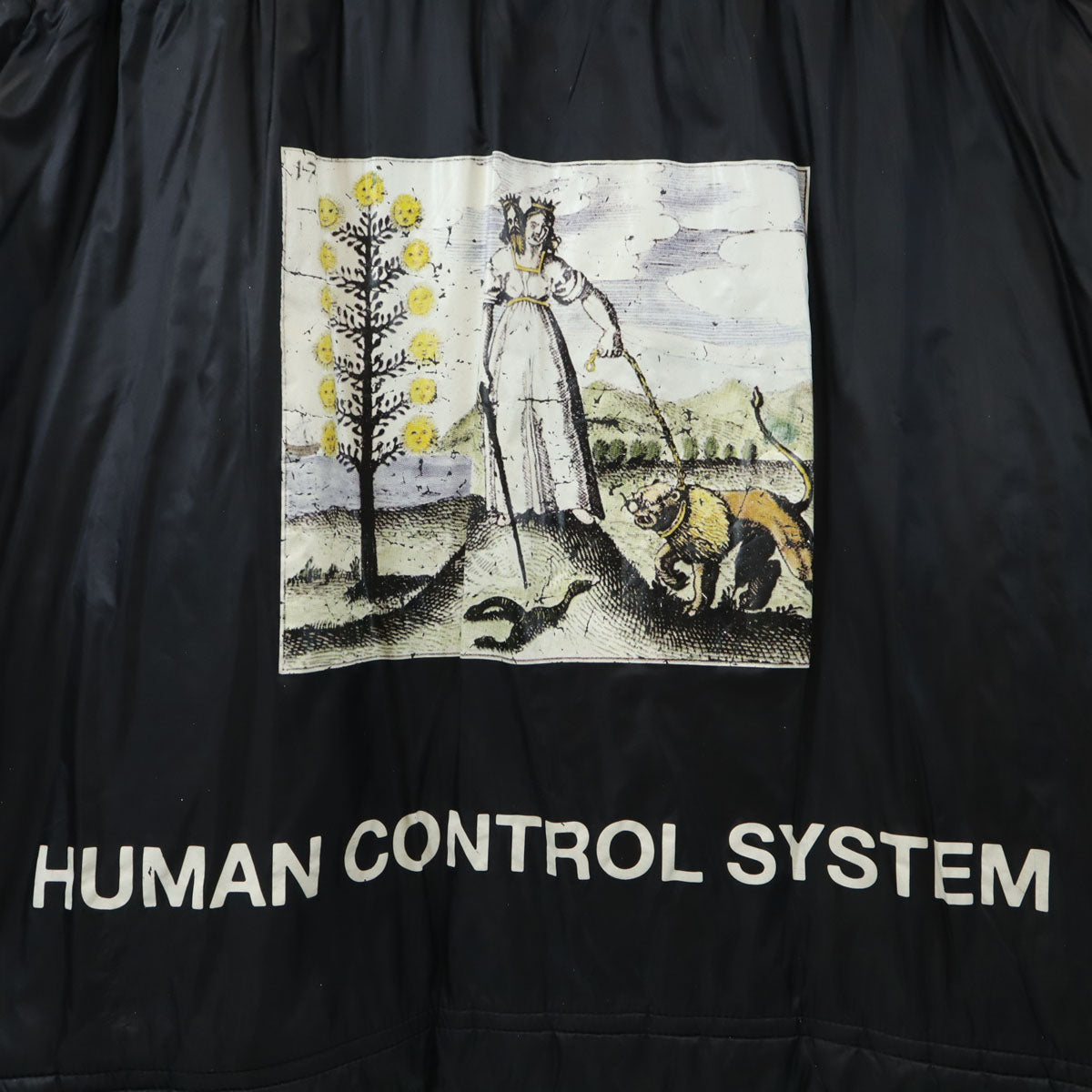UNDERCOVER アンダーカバー バックプリント ヒューマン コントロール システム 中綿コート 1 ブラック メンズ