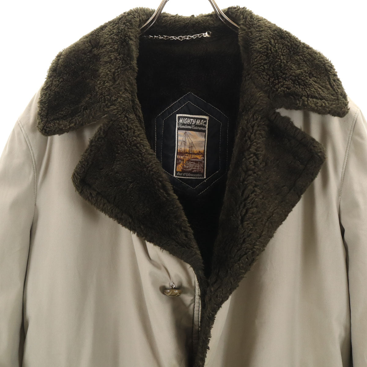 MIGHTY MAC マイティーマック 70s 80s ヴィンテージ ジャケット 46 カーキ系 裏ボア メンズ