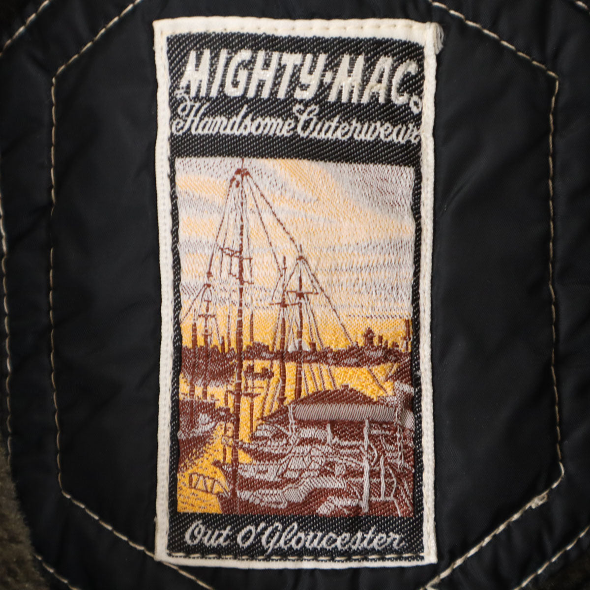 MIGHTY MAC マイティーマック 70s 80s ヴィンテージ ジャケット 46 カーキ系 裏ボア メンズ