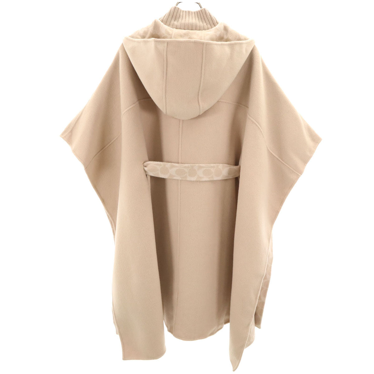 COACH コーチ ウールブレンド ポンチョ XS/S ベージュ系 レディース