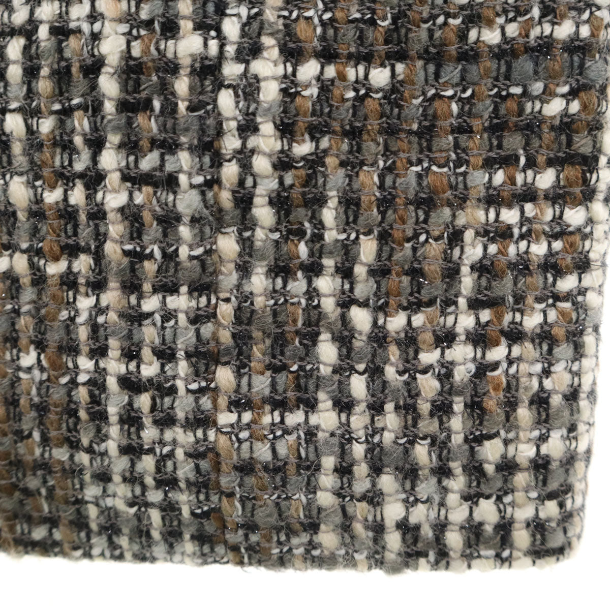 Herno ヘルノ イタリア製 ツイード コート 40 グレー系 薄中綿入り レディース