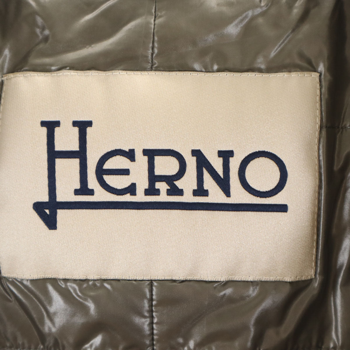 Herno ヘルノ イタリア製 ツイード コート 40 グレー系 薄中綿入り レディース