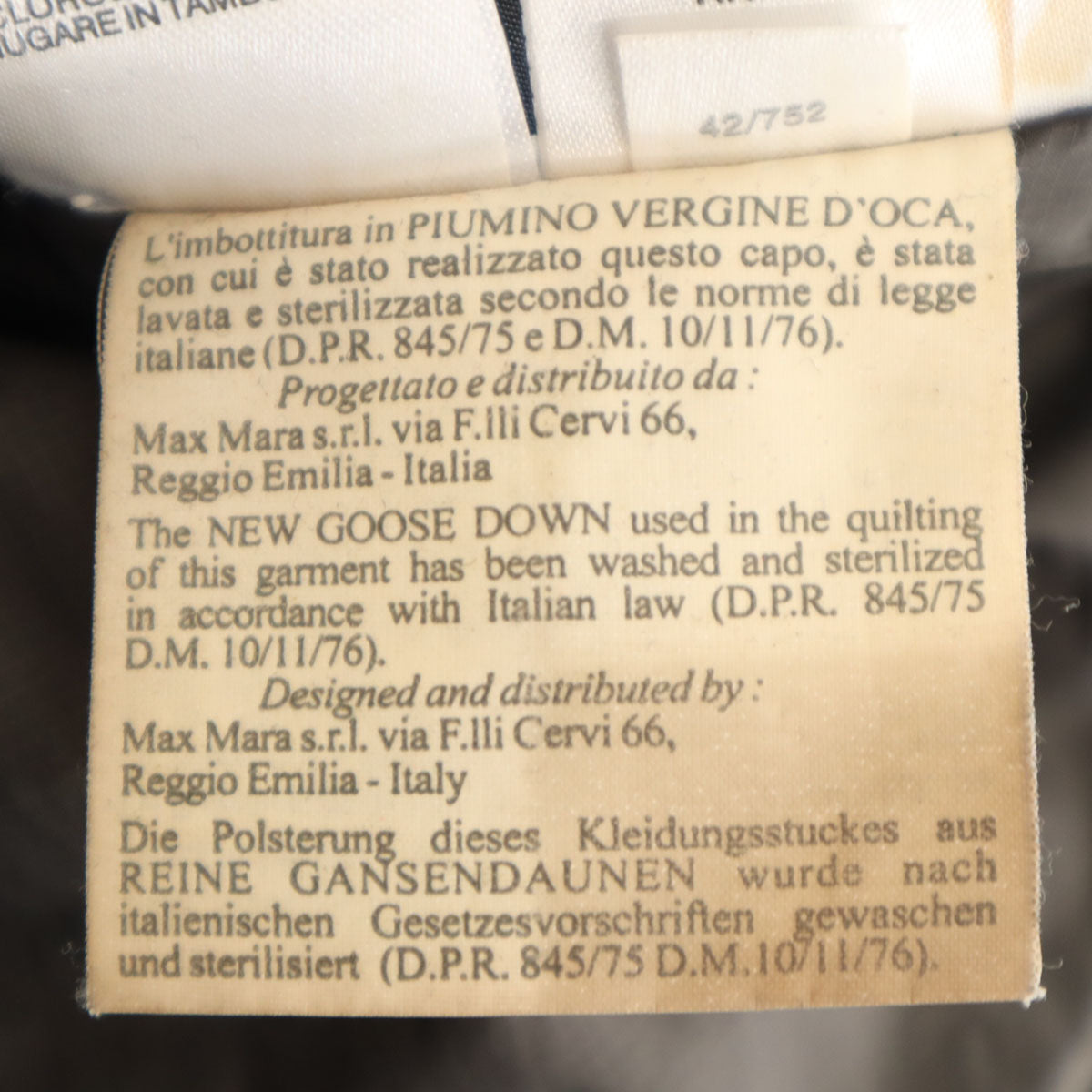 SPORT MAX CODE スポーツマックスコーデ ダウンコート 42 ブラック レディース