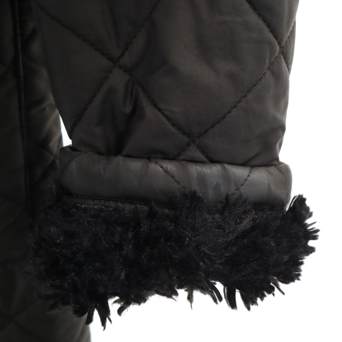 MACKINTOSH SCOTLAND マッキントッシュスコットランド USA製 キルティングコート 36 ブラック 裏ボア レディース