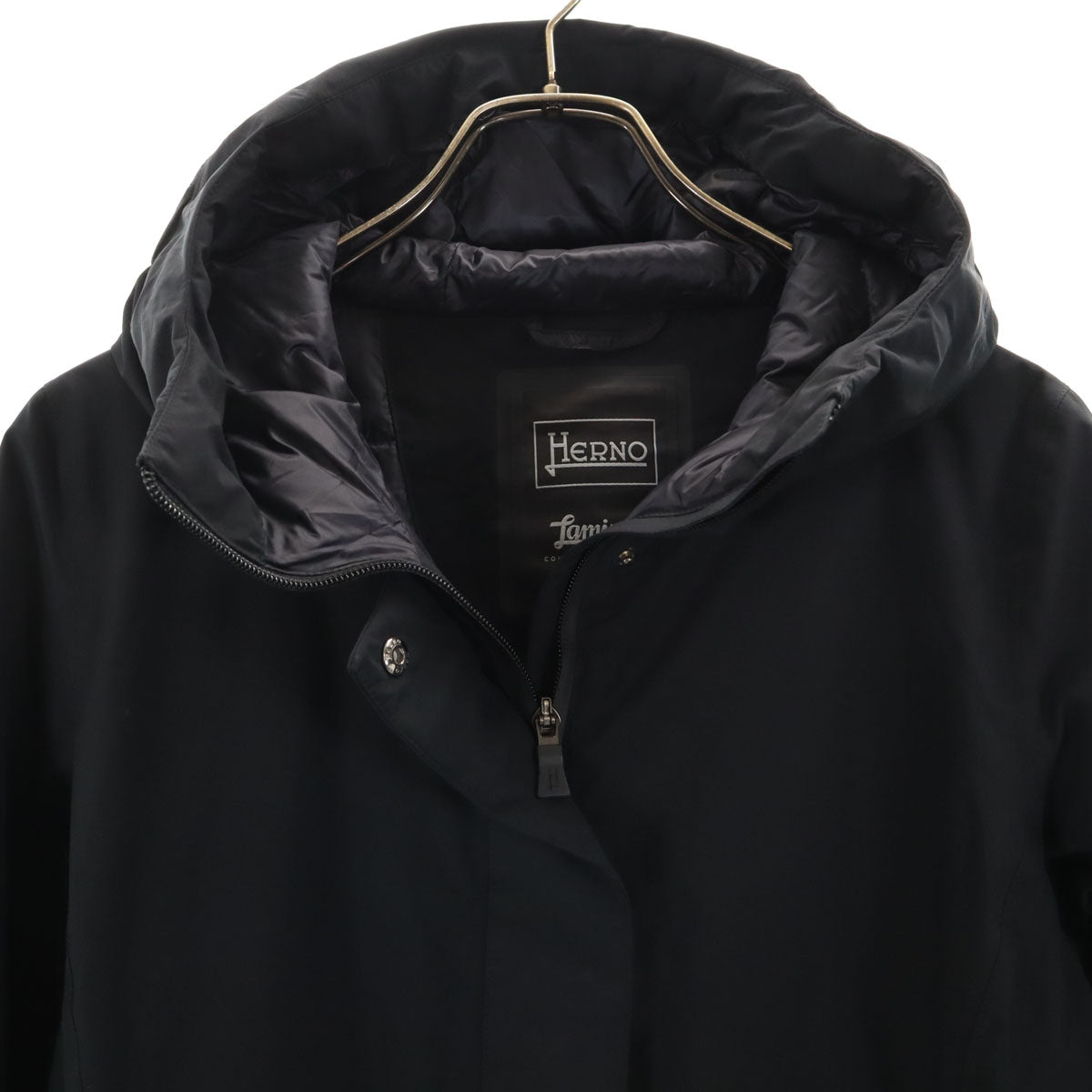 Herno ヘルノ ダウンコート 42 ブラック Laminar GORE-TEX レディース