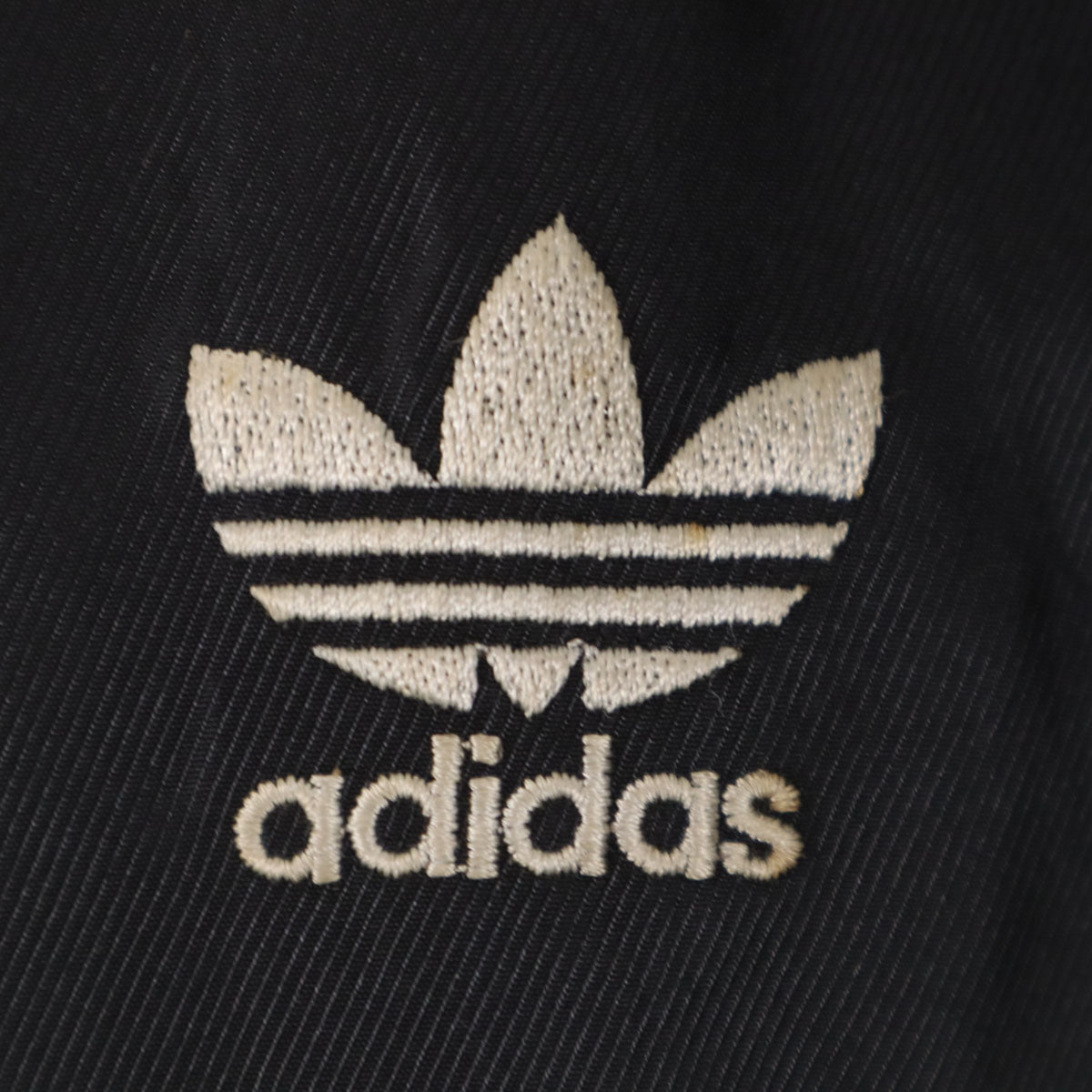 adidas アディダス 80s デサント製 ヴィンテージ トレフォイルロゴ ベンチコート L ブラック メンズ