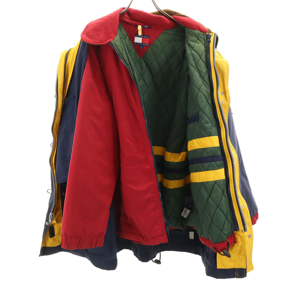 TOMMY HILFIGER トミーヒルフィガー 3WAY ファイヤーマン ジャケット L ネイビー メンズ