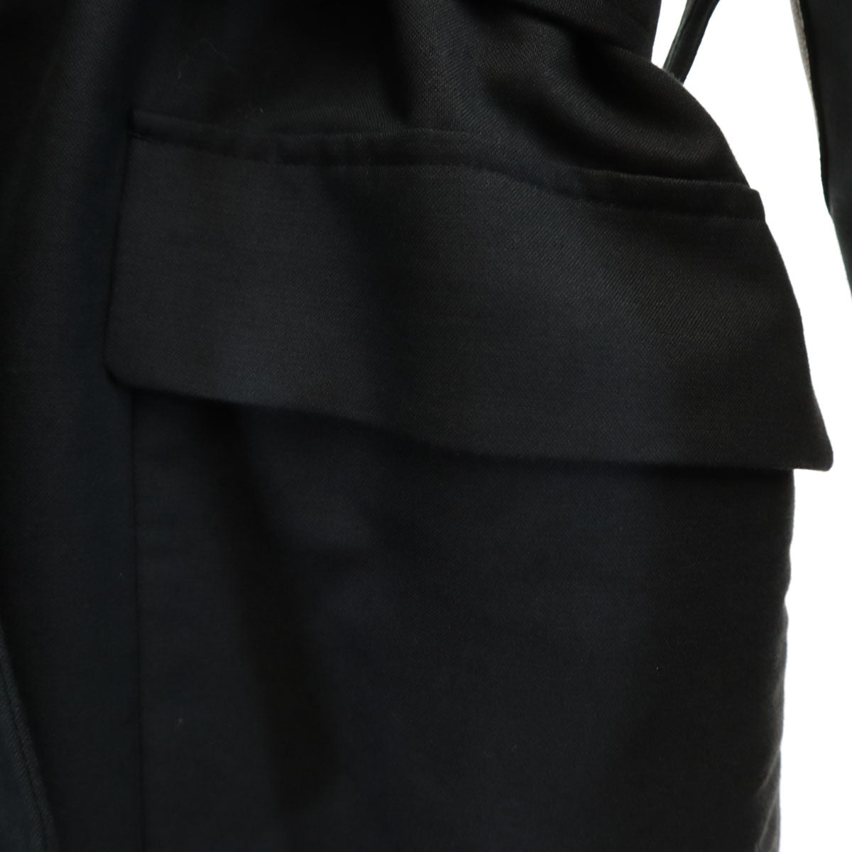 Drawer ドゥロワー 日本製 ステンカラーコート 36 ブラック ライナーベスト付き レディース